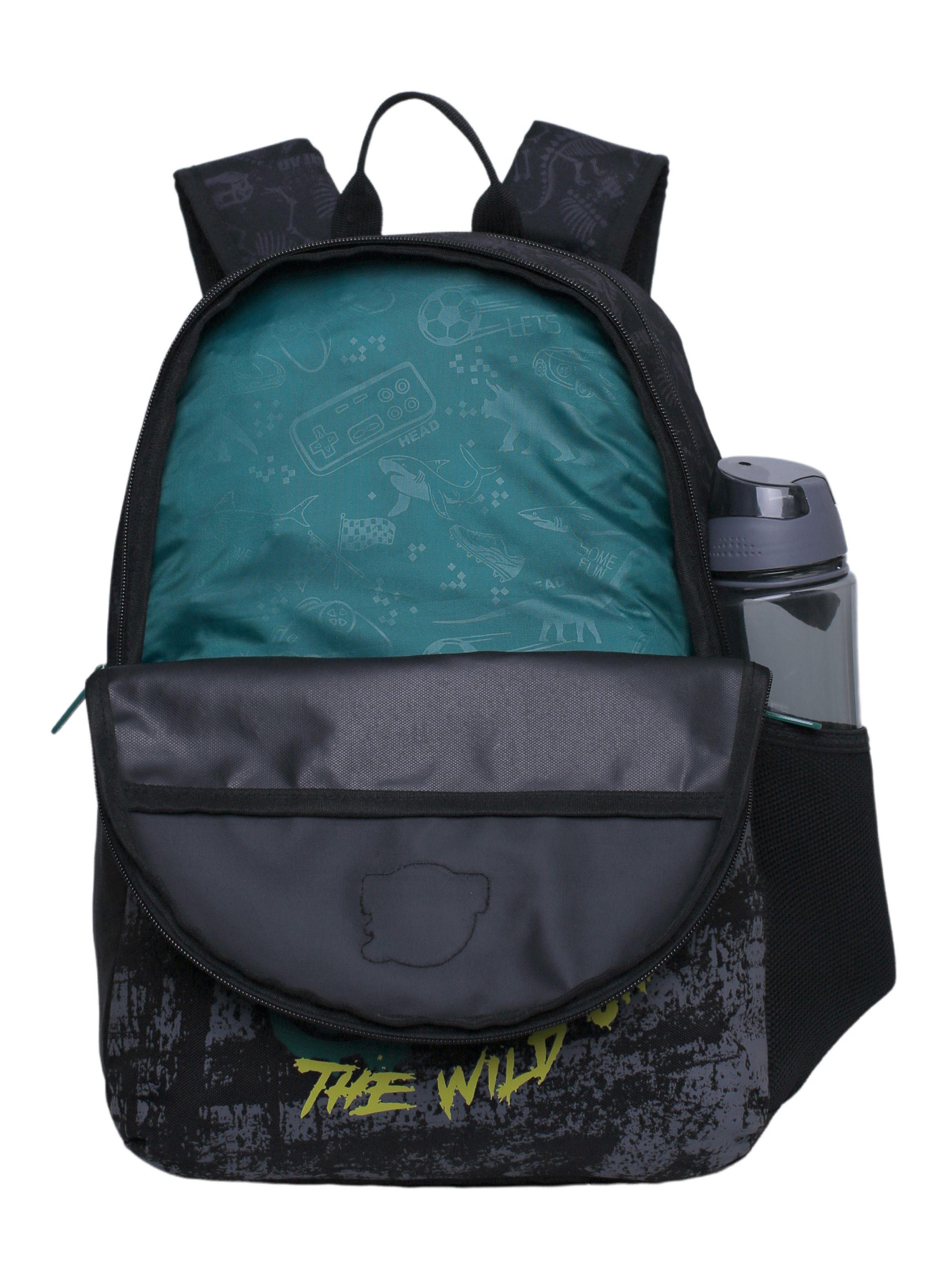 Mochila Infantil Sunny Dino 3D Negro-2