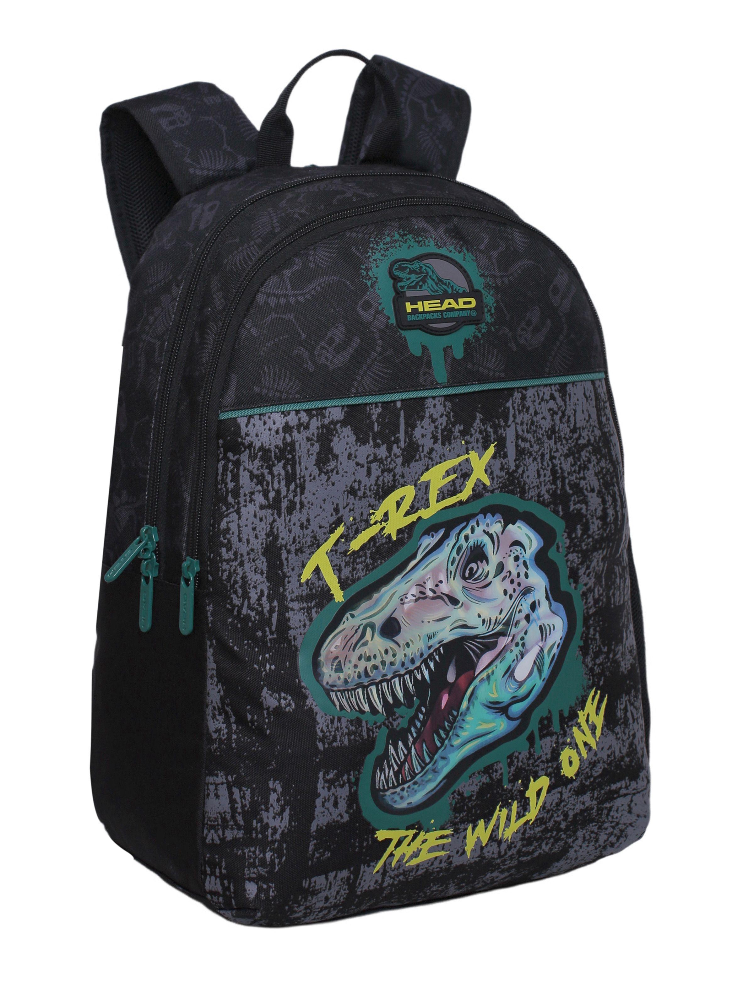 Mochila Infantil Sunny Dino 3D Negro-0