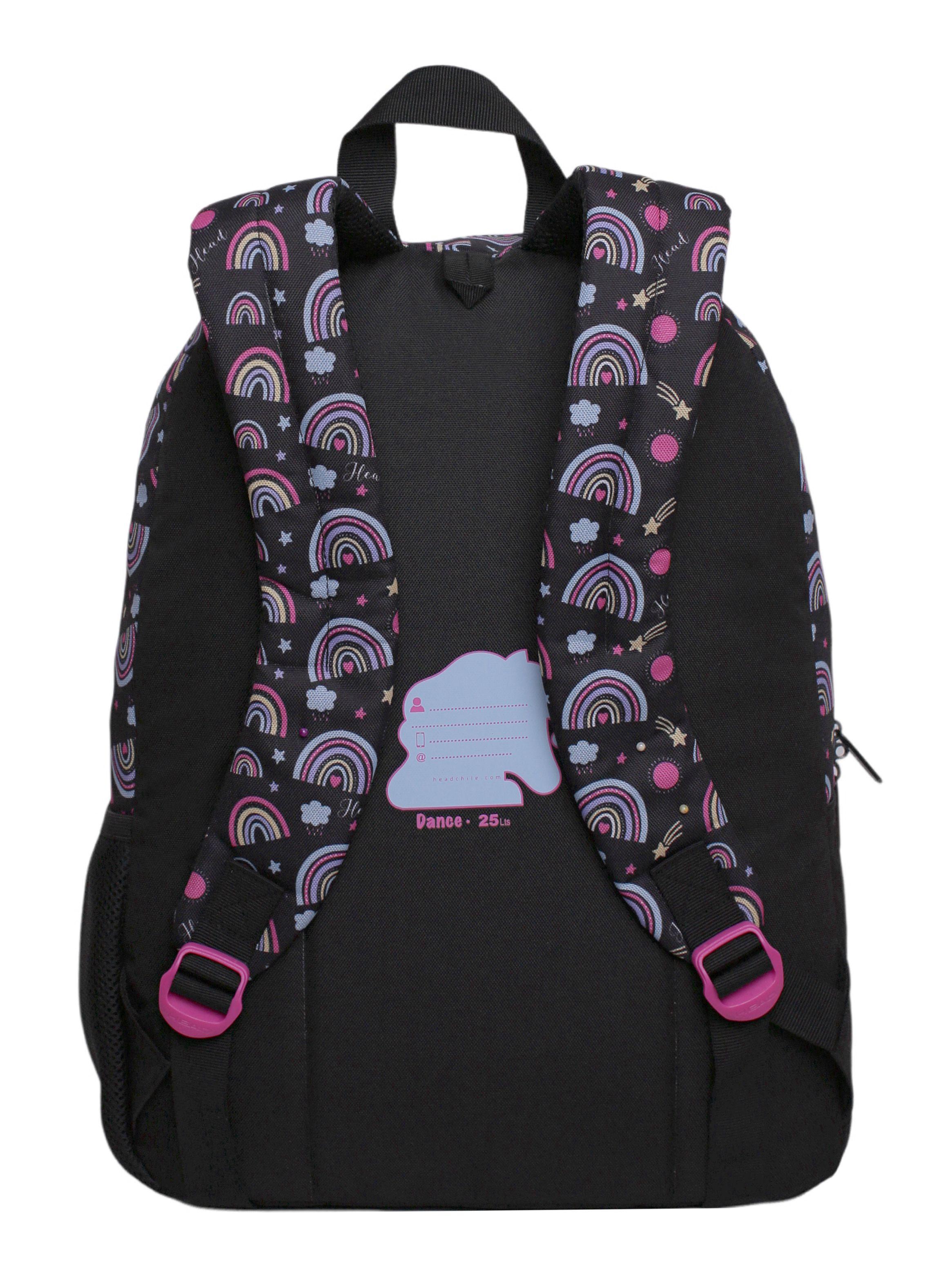 Mochila Infantil Dance Unicornio Arcoíris Negro-1
