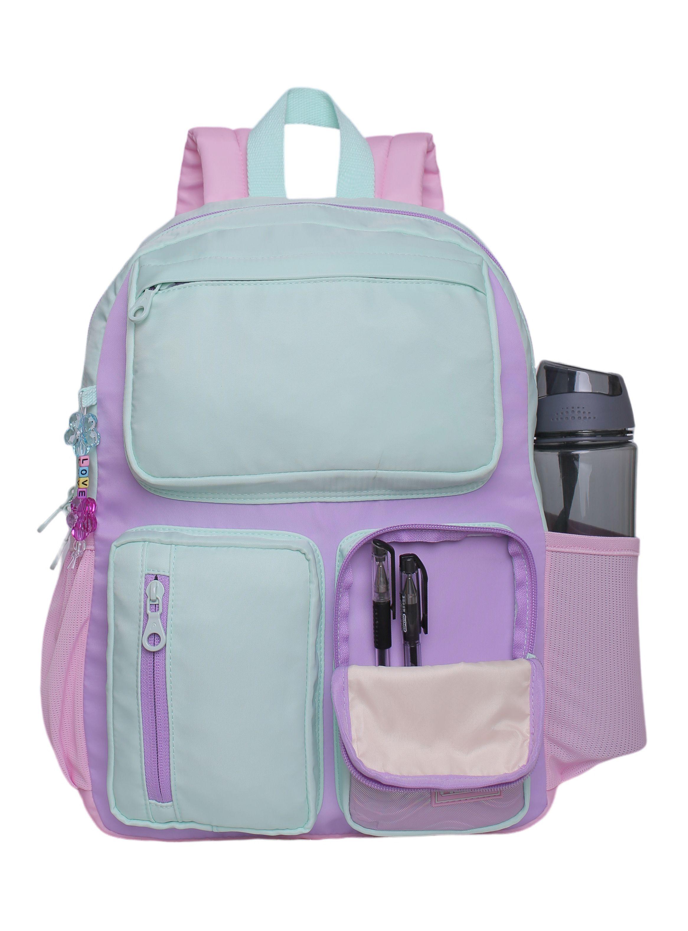 Mochila Infantil Funny Color Block Lila-2
