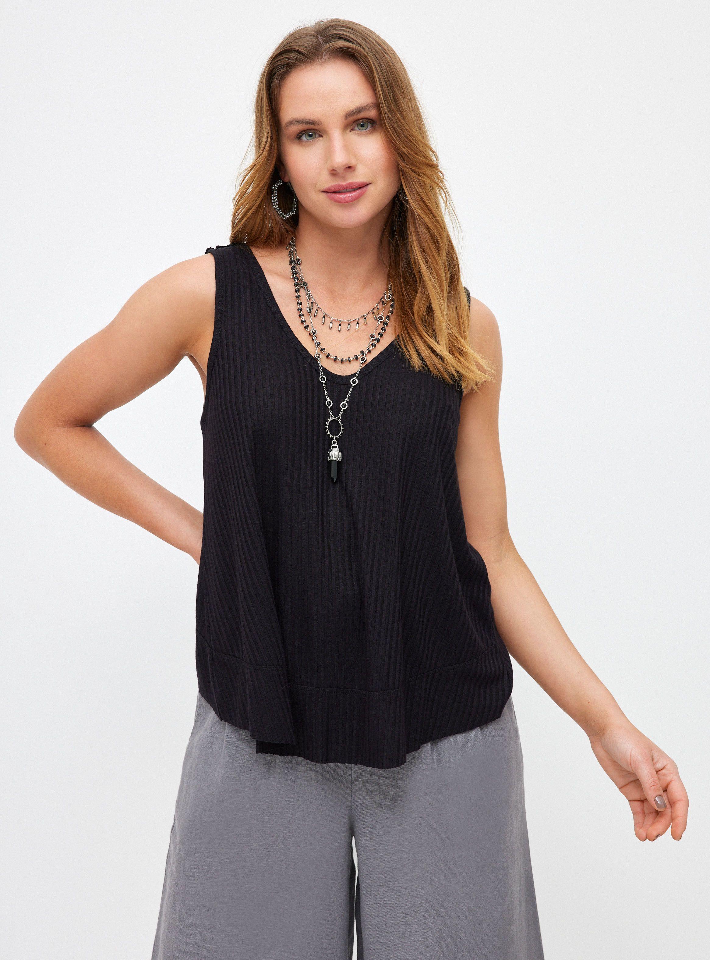 Polera Espalda Cruzada y Textura-0