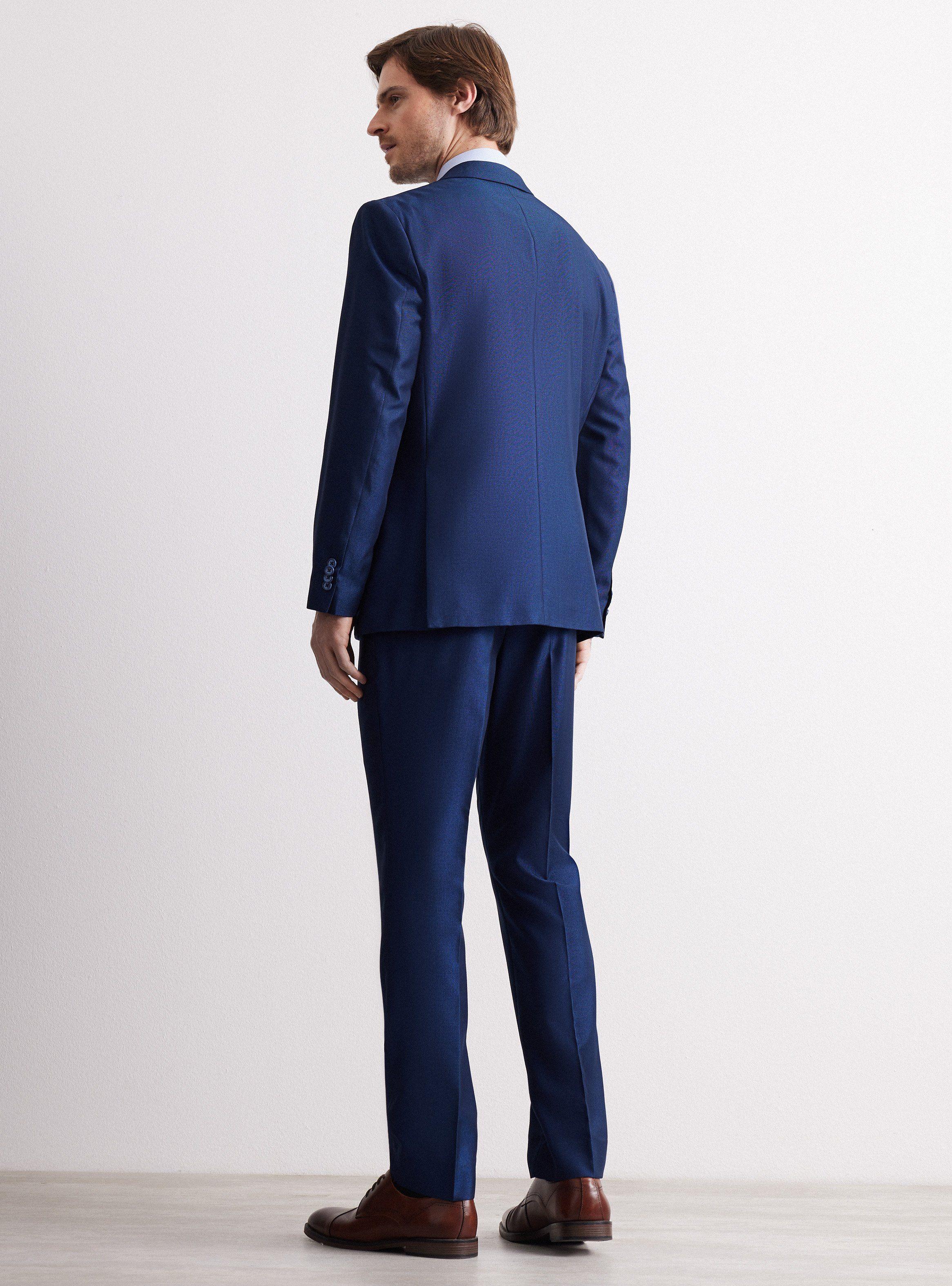Traje Recto Fantasía Textura Con Spandex-5
