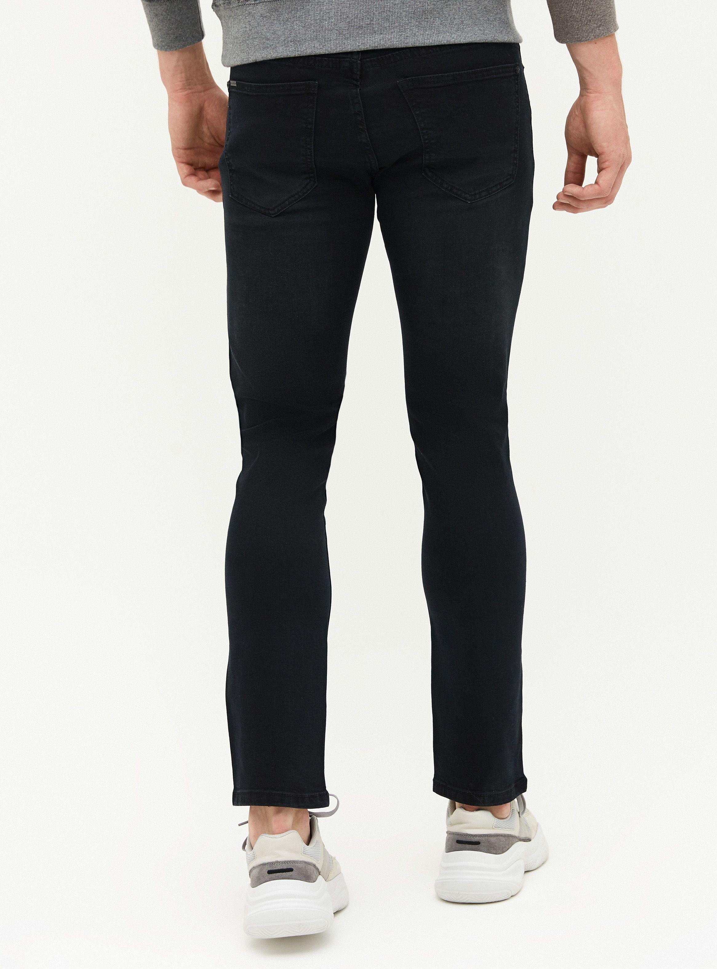 Jeans Liso Slim Fit Negro-1