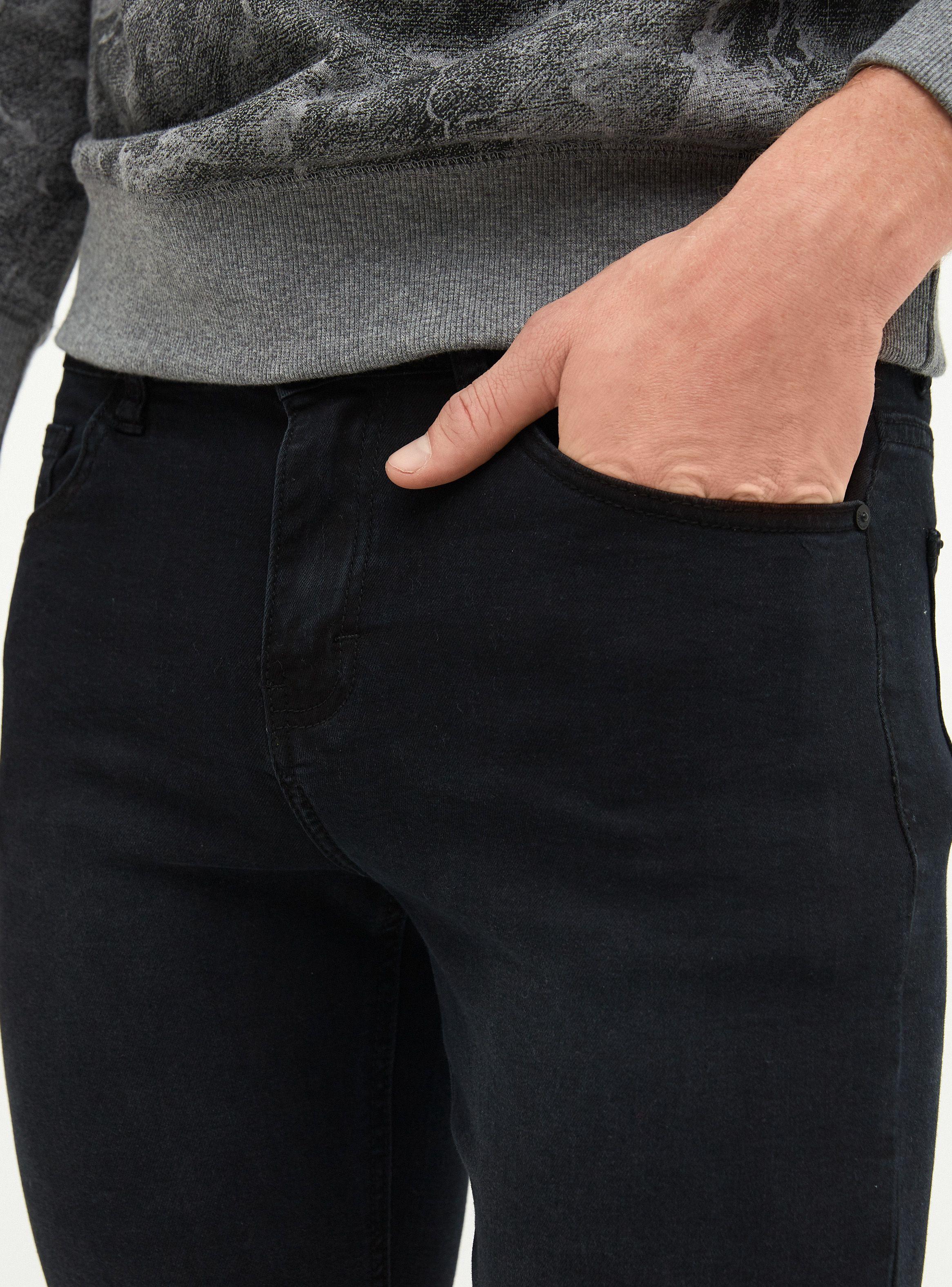 Jeans Liso Slim Fit Negro-2