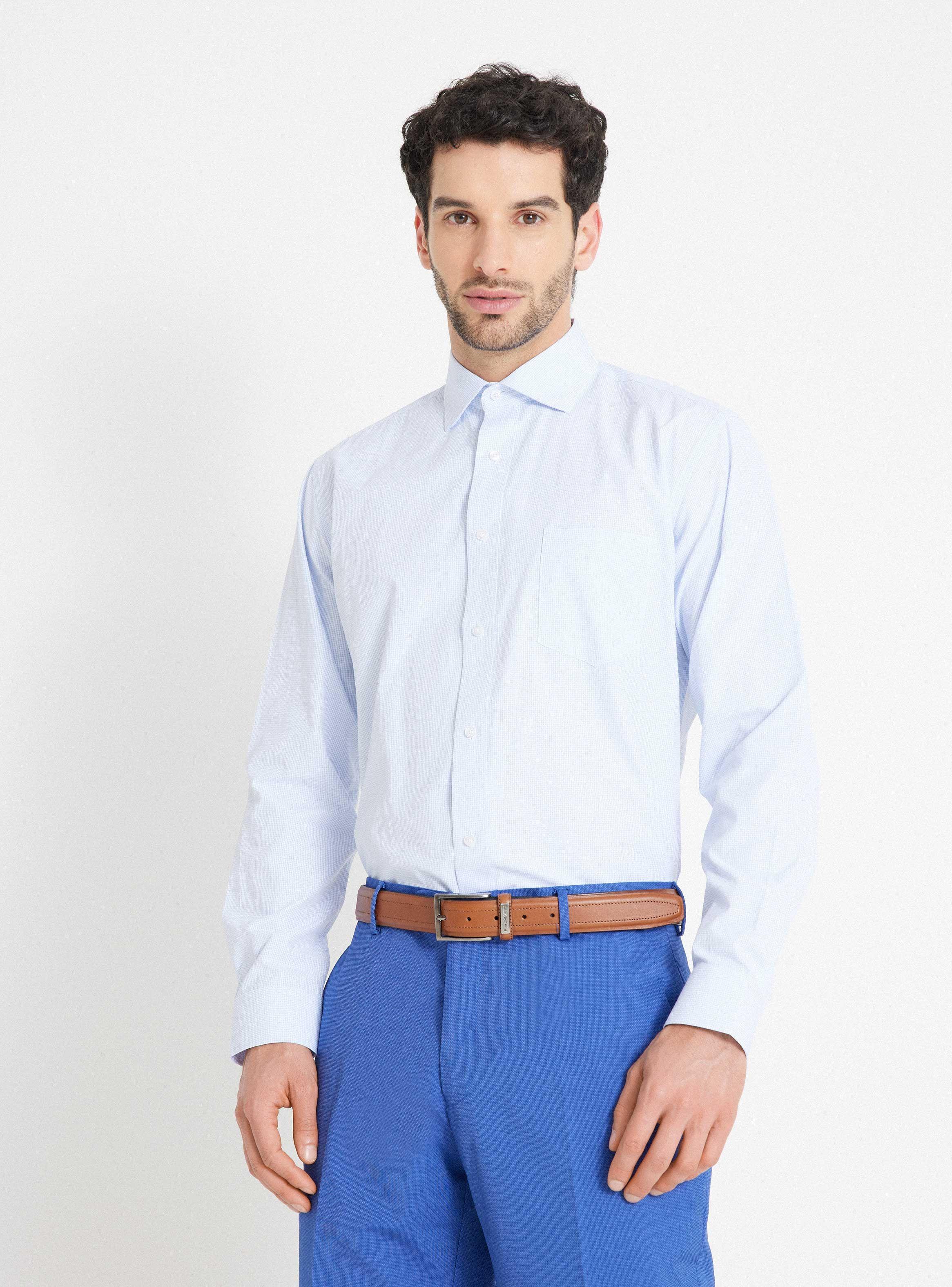 Camisa de Vestir Formal Listada  Semi Slim-0
