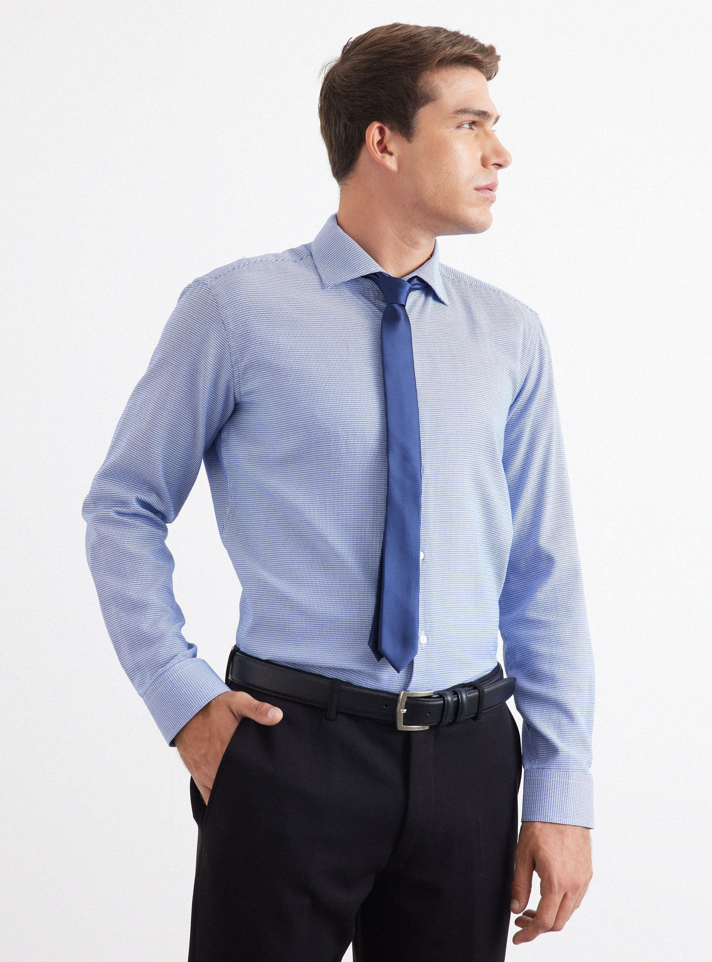Camisa de Vestir Slim Fit 9-0