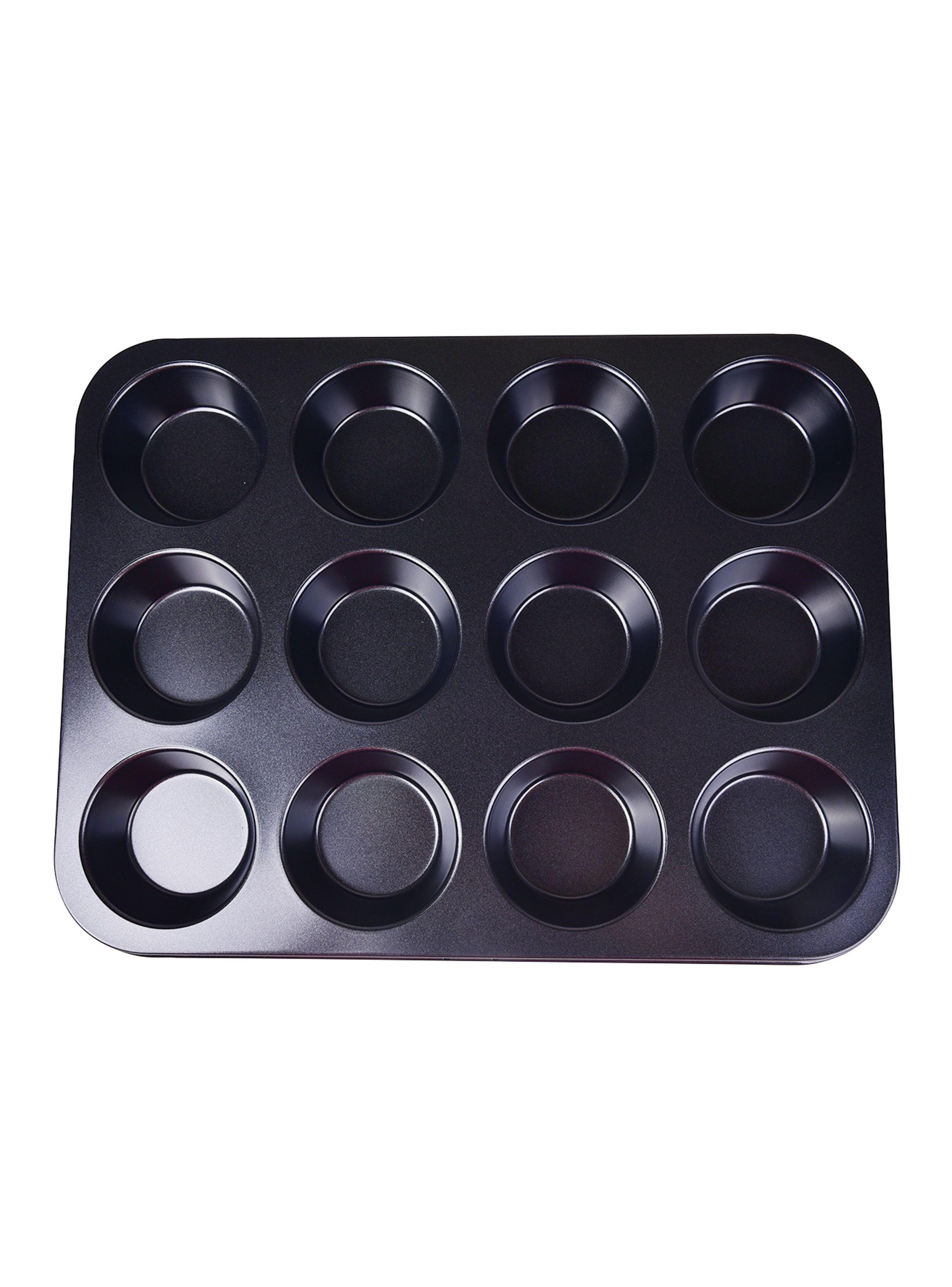 Molde 12 Muffins 35 x 27 cm Negro Magnolia-0