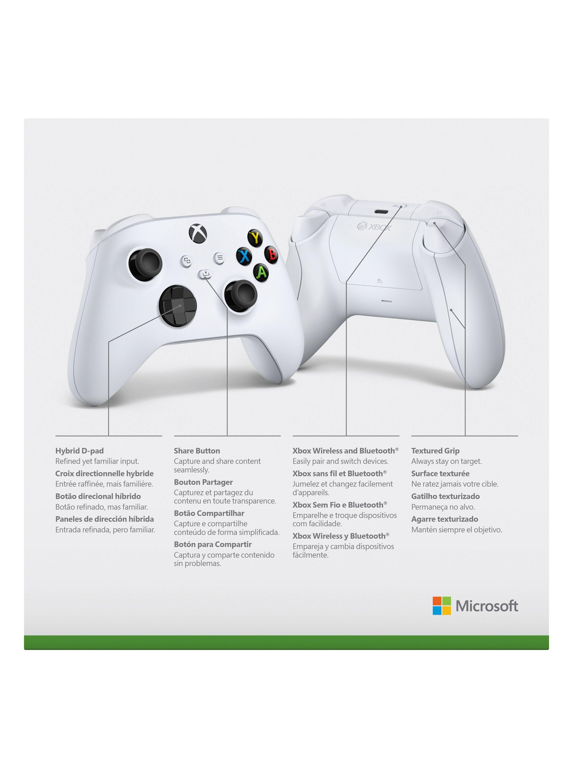 Control Xbox Inalámbrico Robot Blanco-4