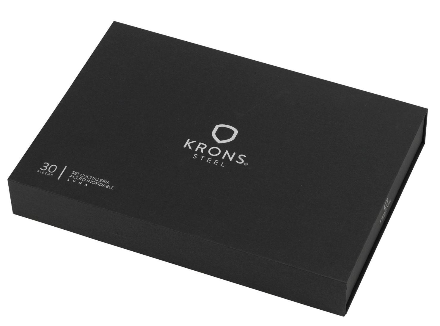 Set Krons Cubiertos 30 Piezas Hard Box Luna-2