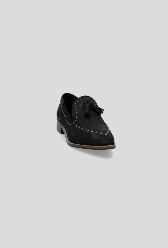 Mocasín Cuero con Tachas Metálicas Mujer-4