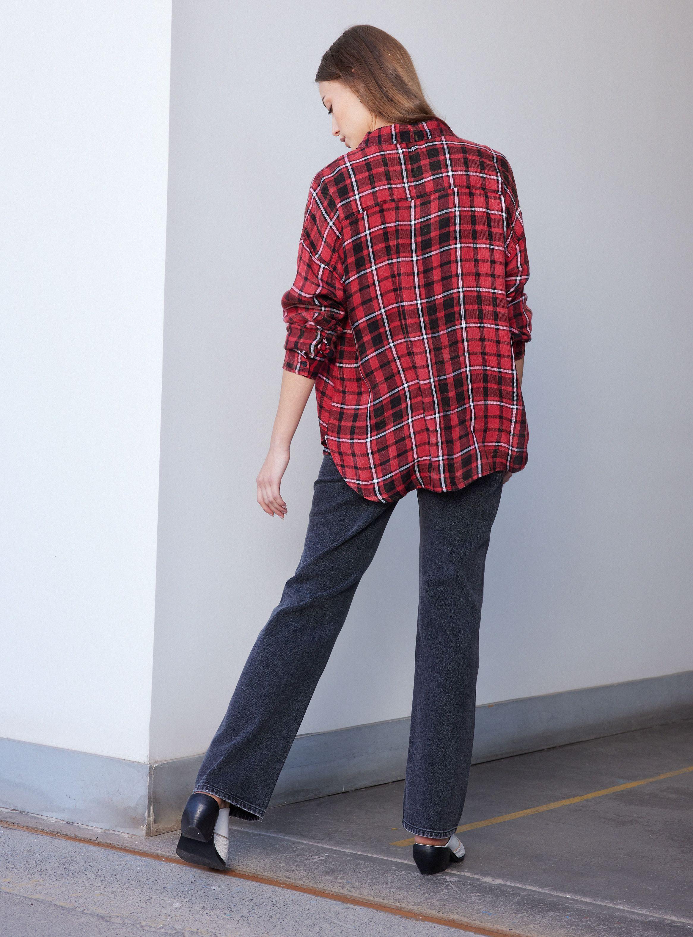 Blusa Escocesa Lavada-5