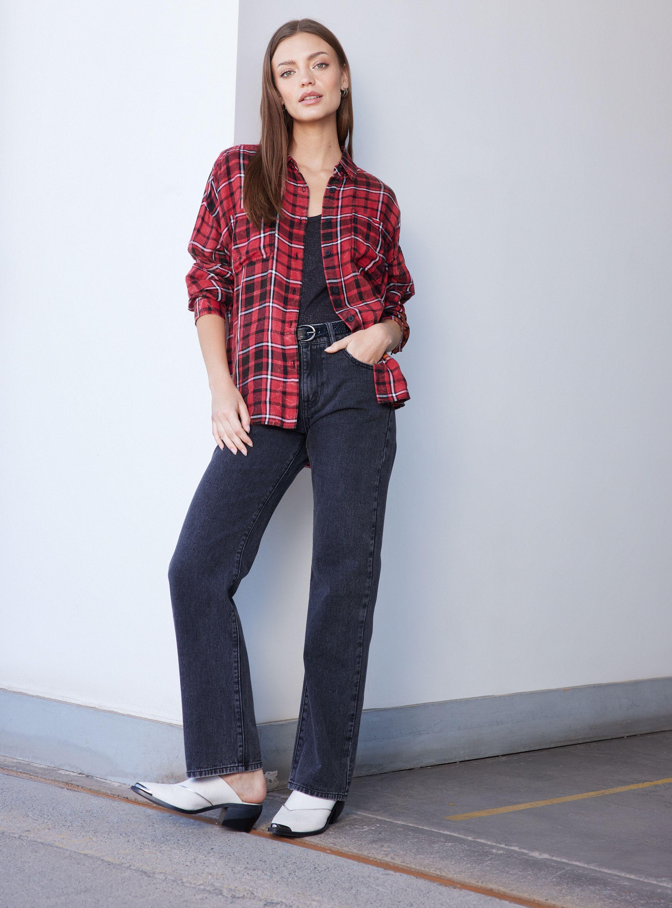 Blusa Escocesa Lavada-4