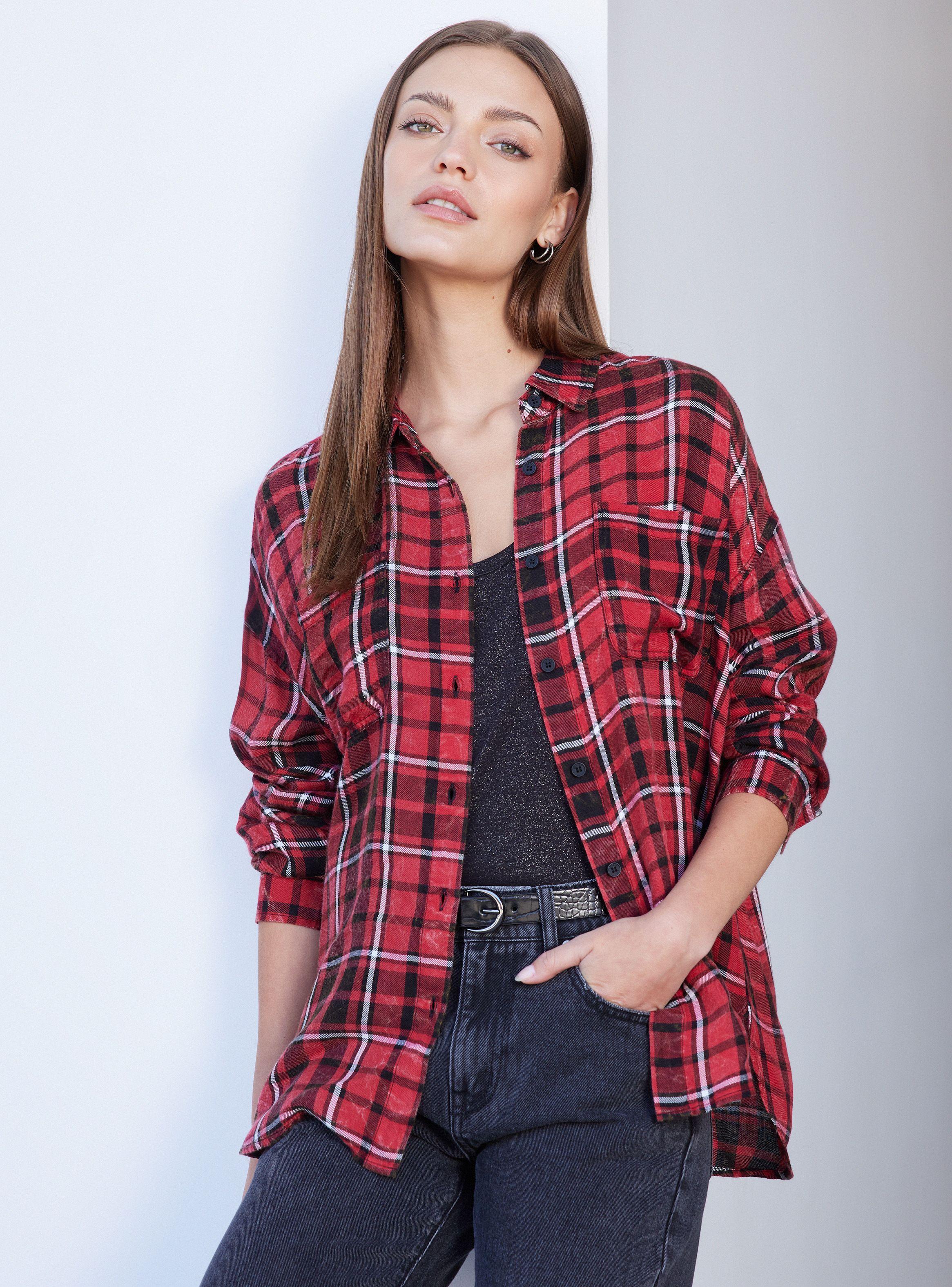 Blusa Escocesa Lavada-0