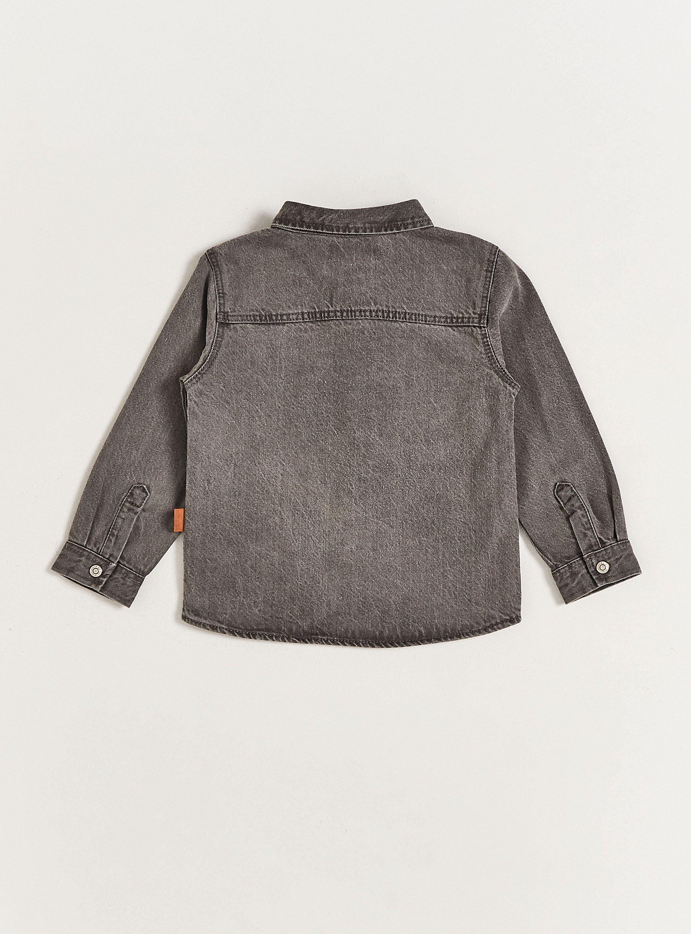 Camisa de Vestir Manga Larga Color Sólido-1