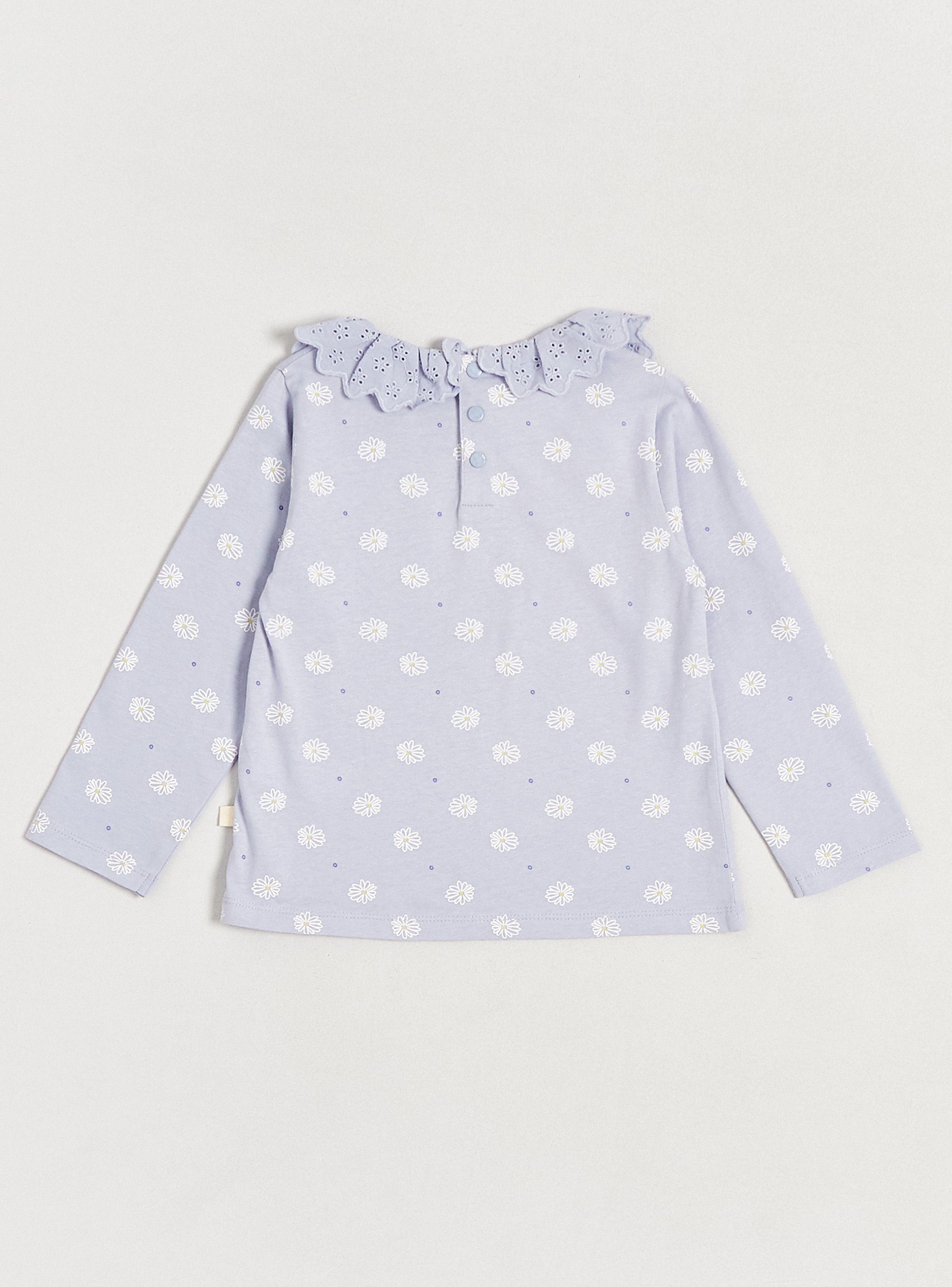 Polera Cuello Broderie y Estampado Completo-1