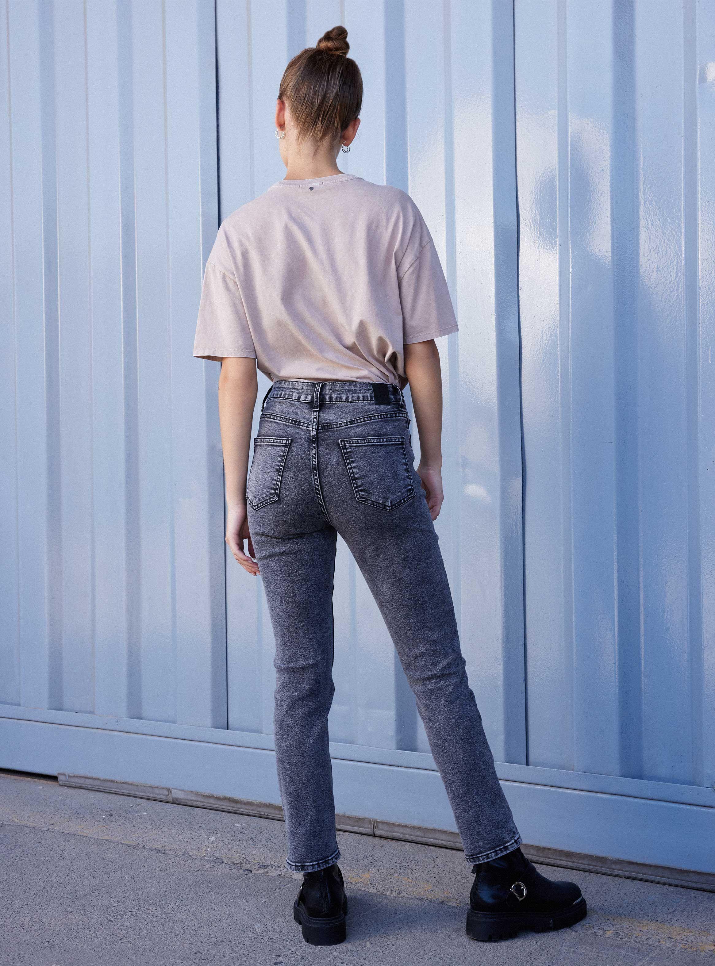 Jeans Skinny Alto Lavado Snow Wash-7