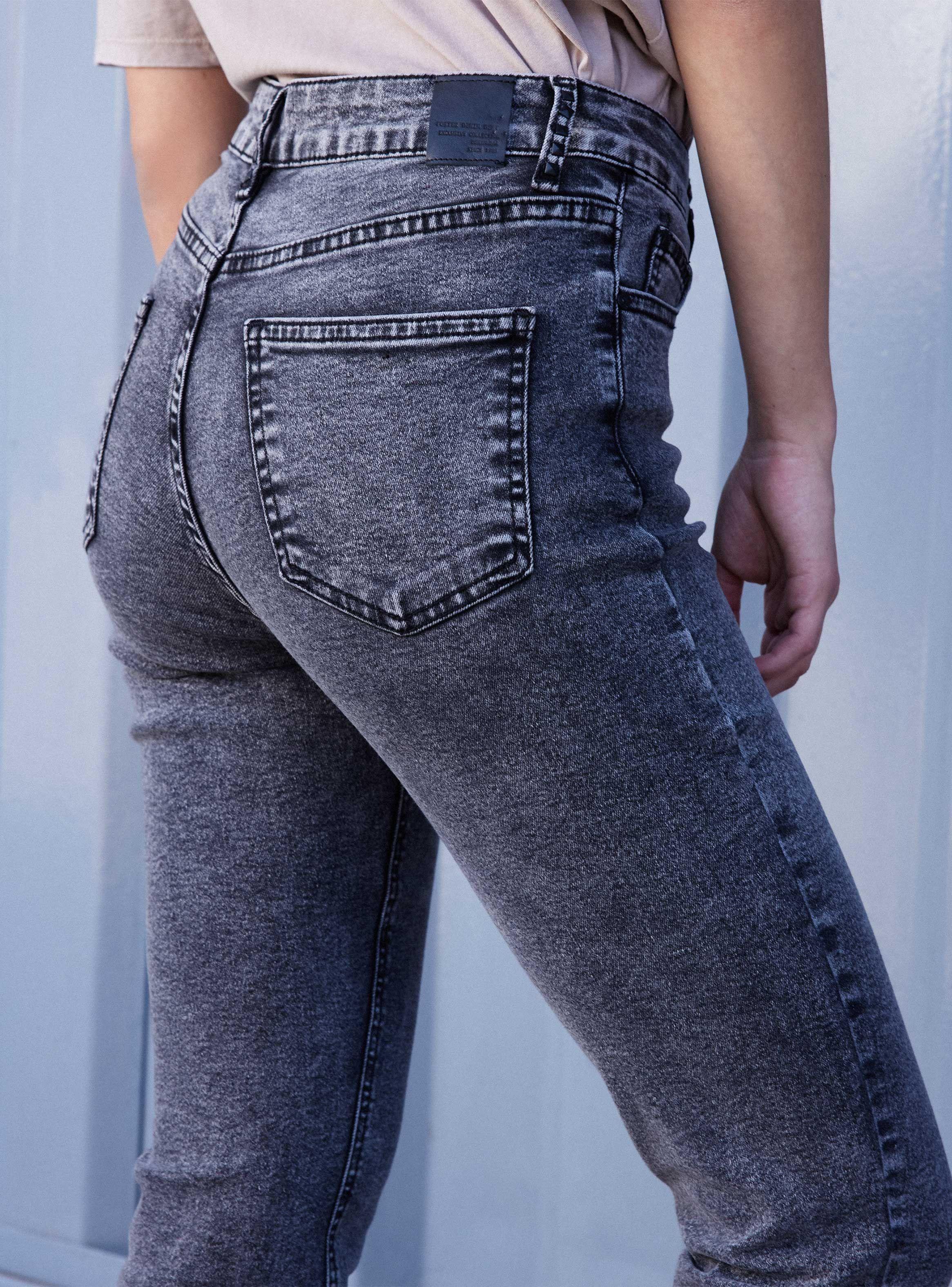 Jeans Skinny Alto Lavado Snow Wash-5