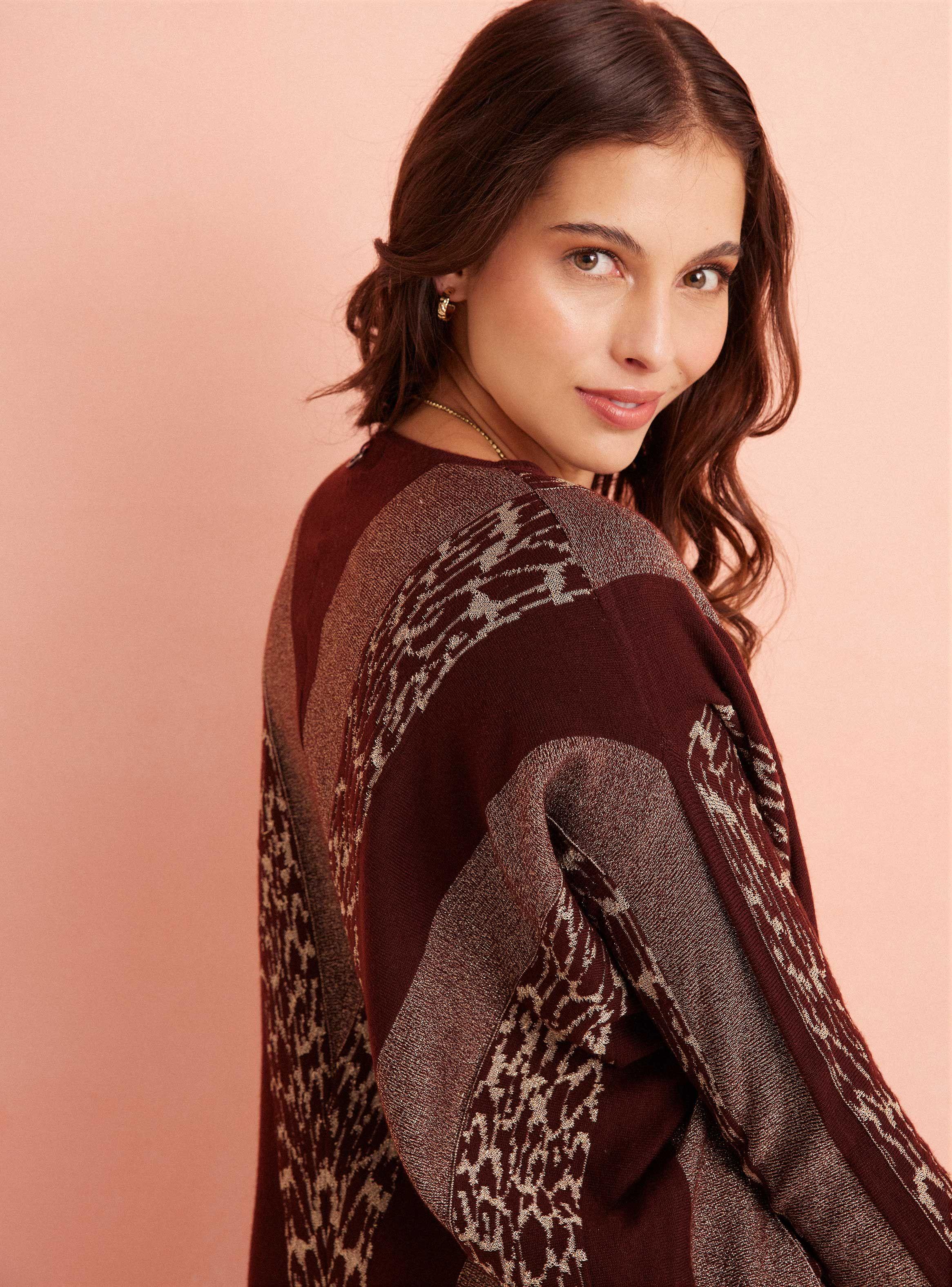 Chaleco Diseño Jacquard Con Lurex-3