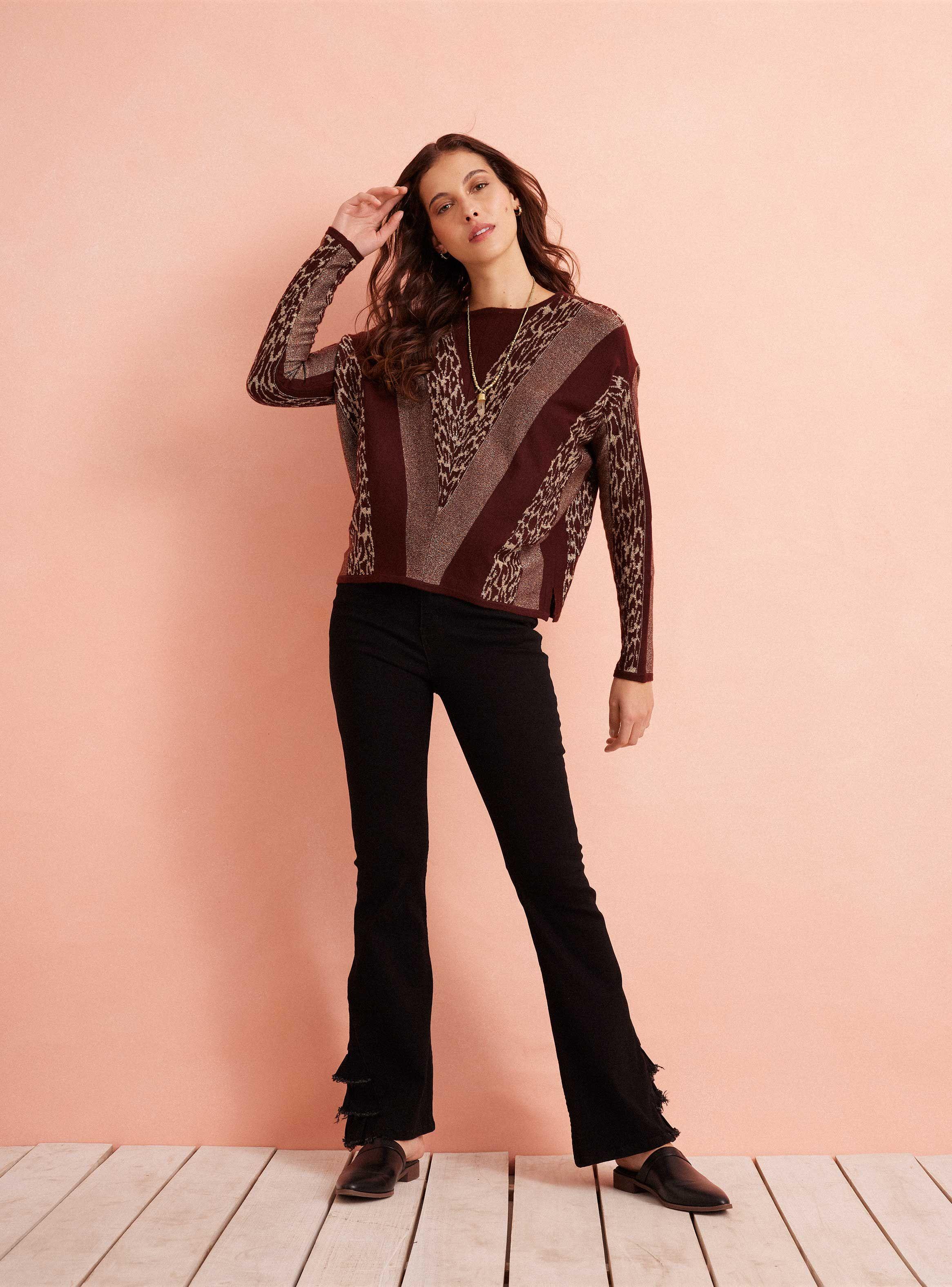 Chaleco Diseño Jacquard Con Lurex-4