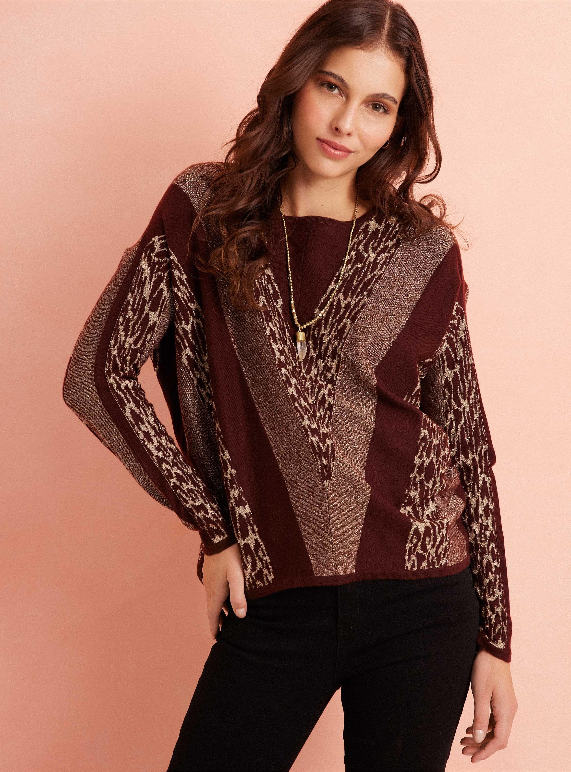 Chaleco Diseño Jacquard Con Lurex-0
