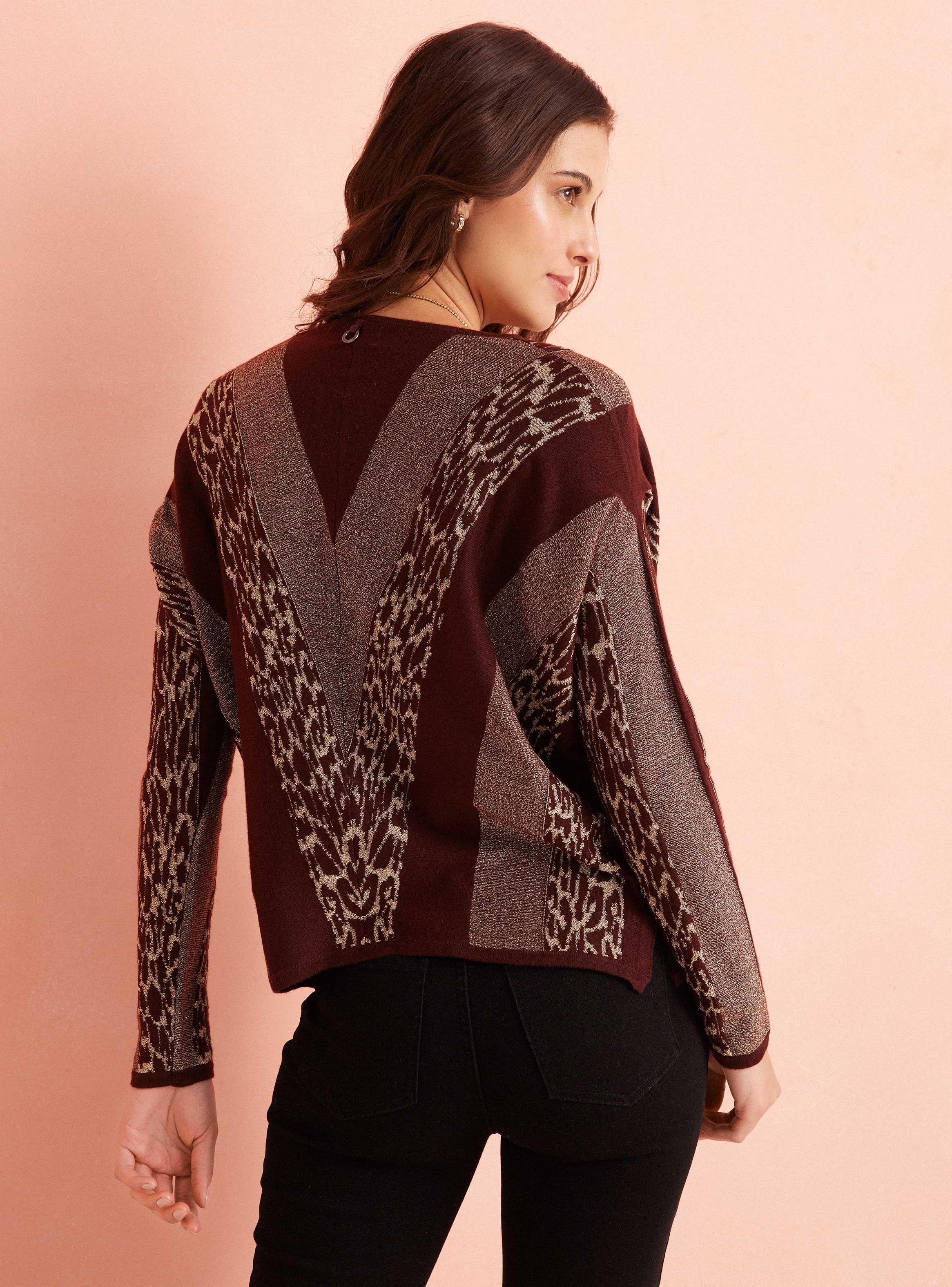 Chaleco Diseño Jacquard Con Lurex-1