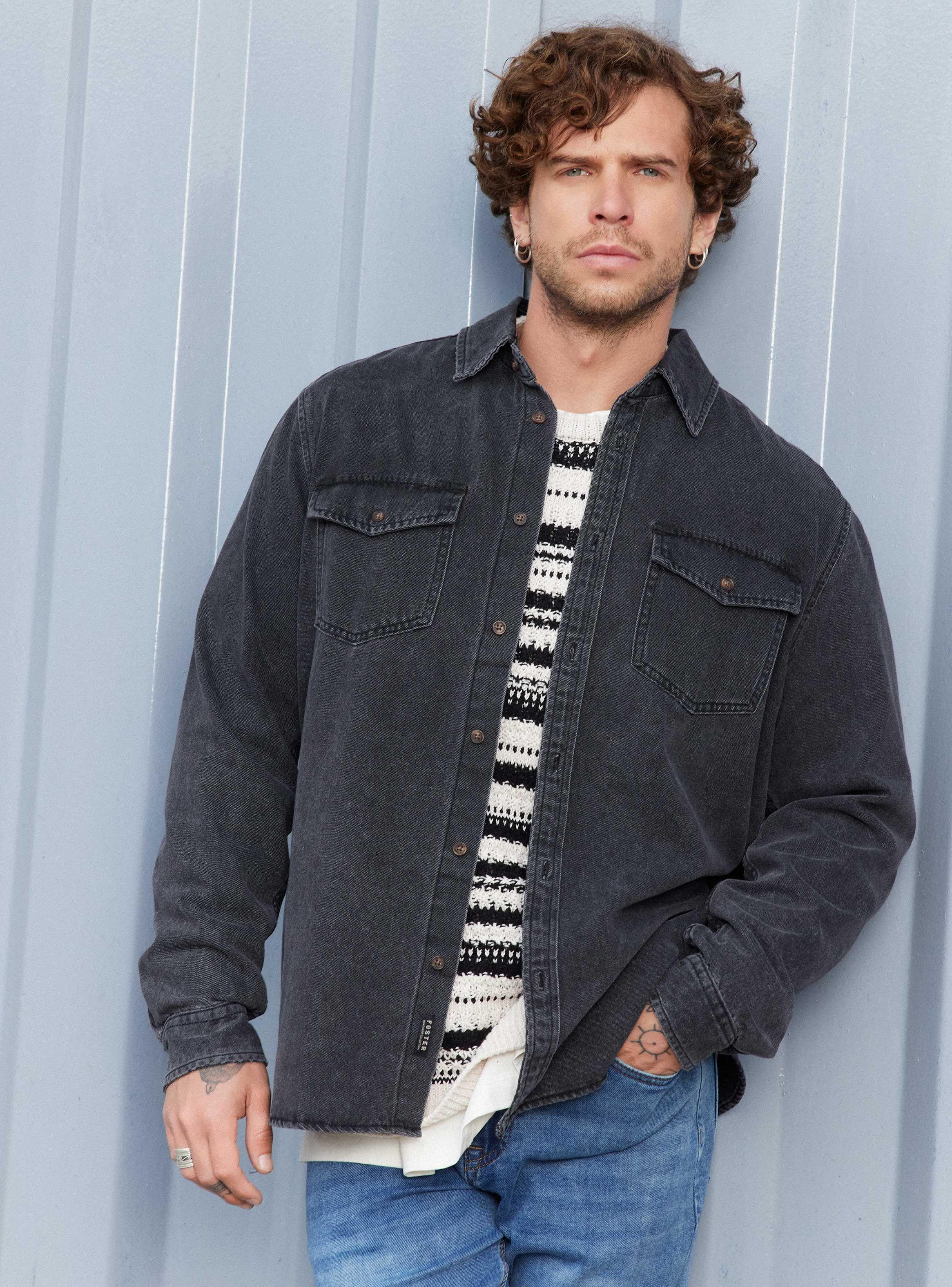 Camisa ML de Vestir Modelo Lavada-0