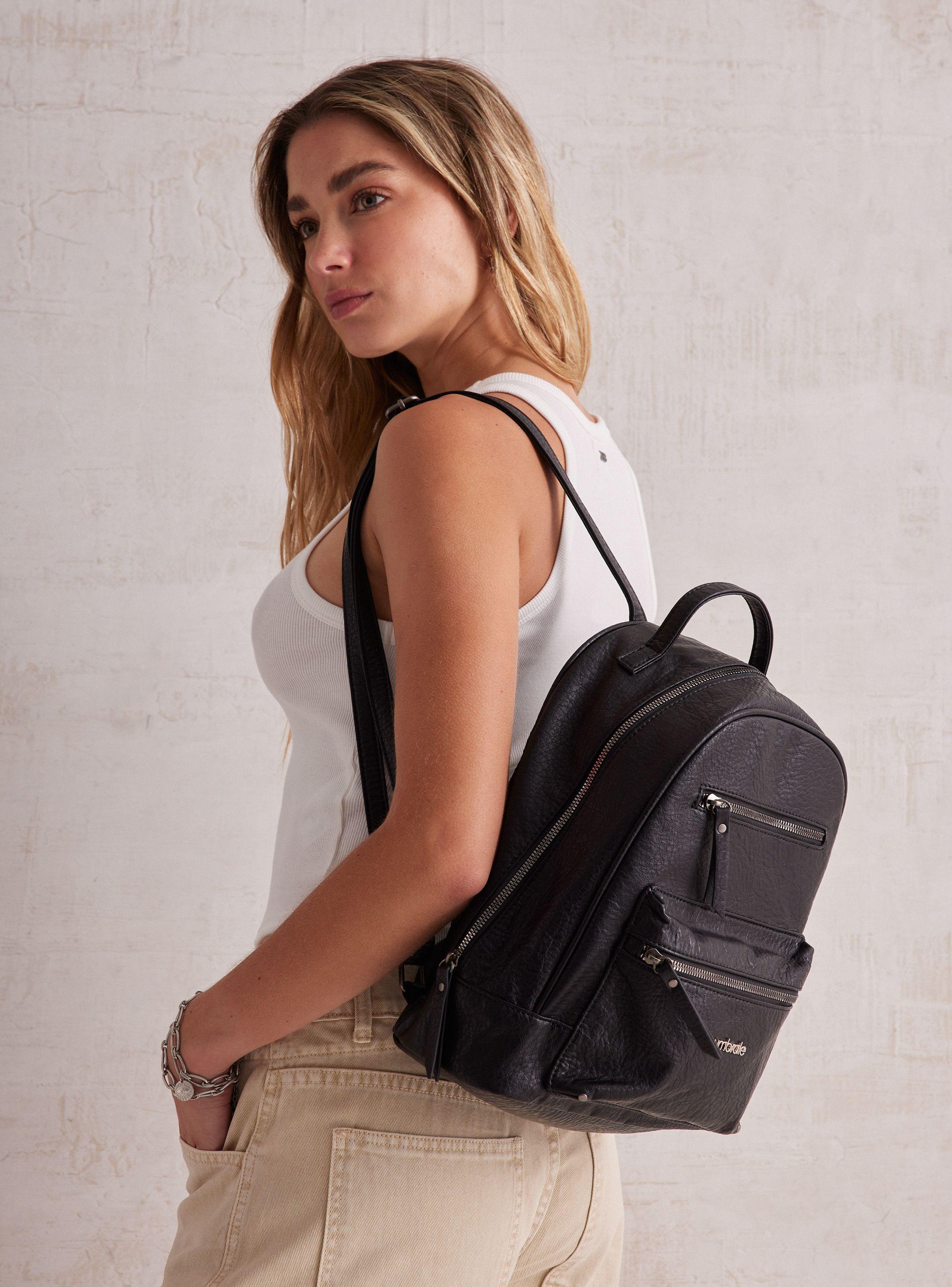 Mochila Básica Efecto Cuero-0