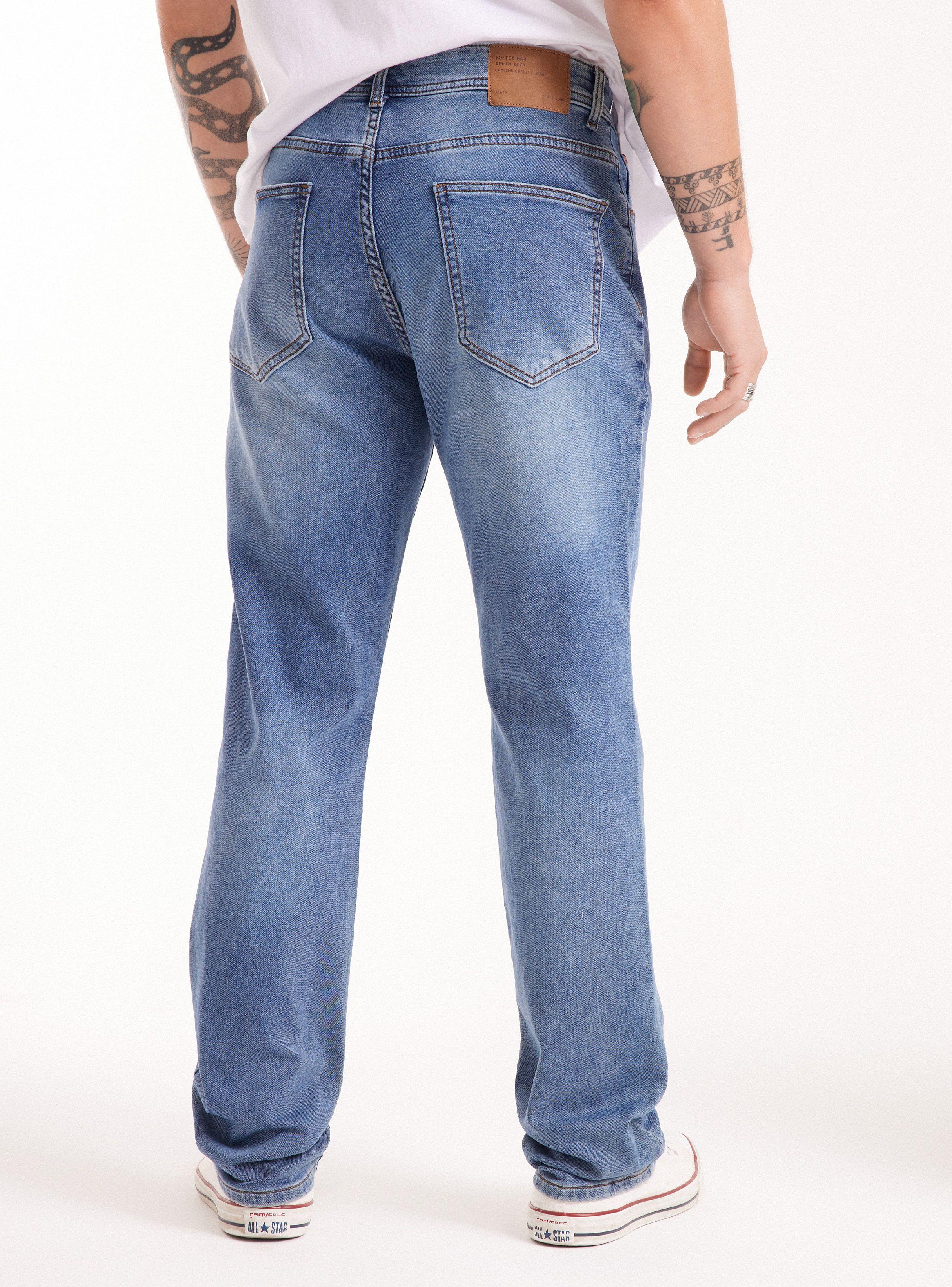 Jeans Tiro Medio Lavado Slim Fit Tejido-1