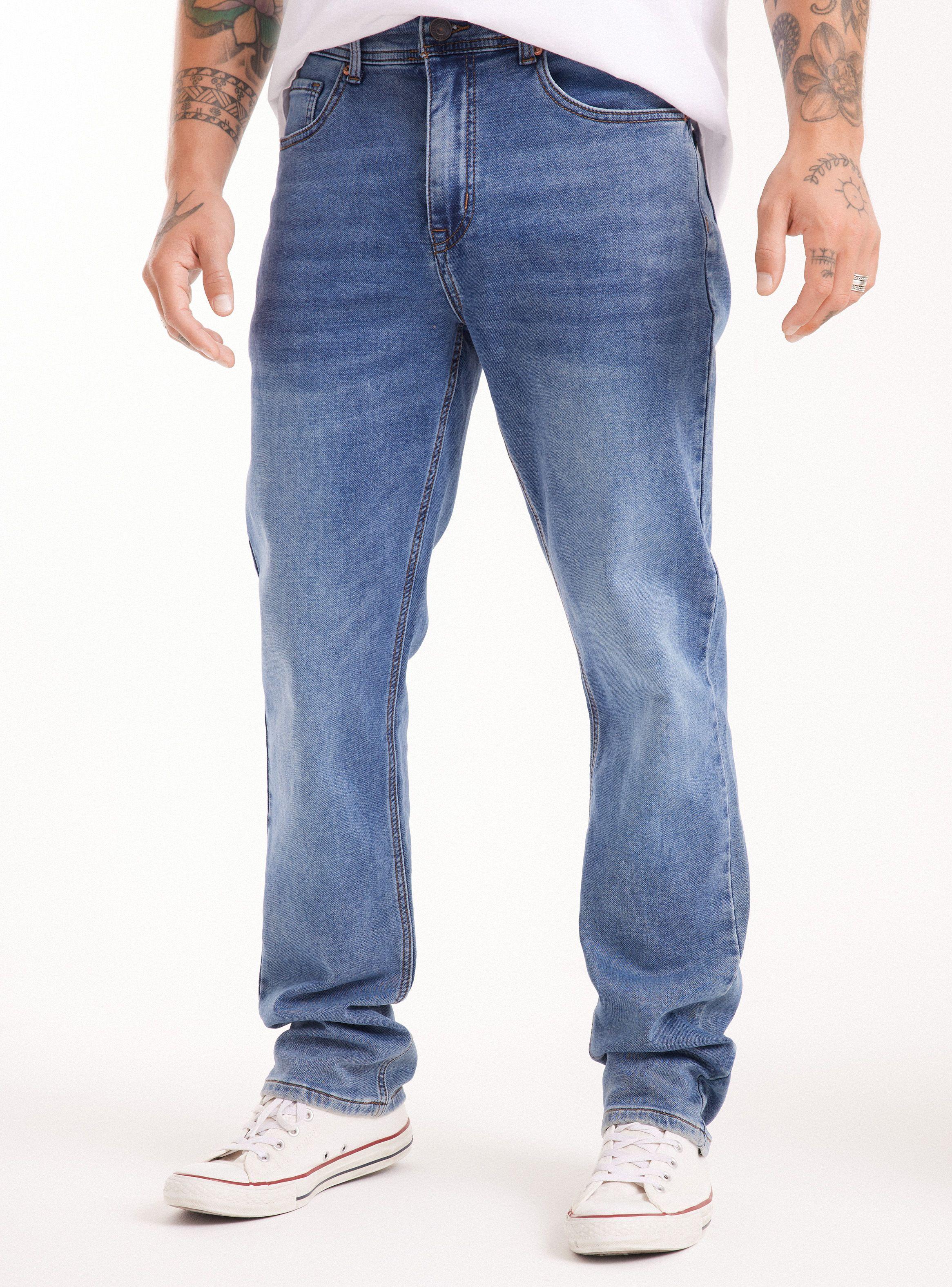 Jeans Tiro Medio Lavado Slim Fit Tejido-0