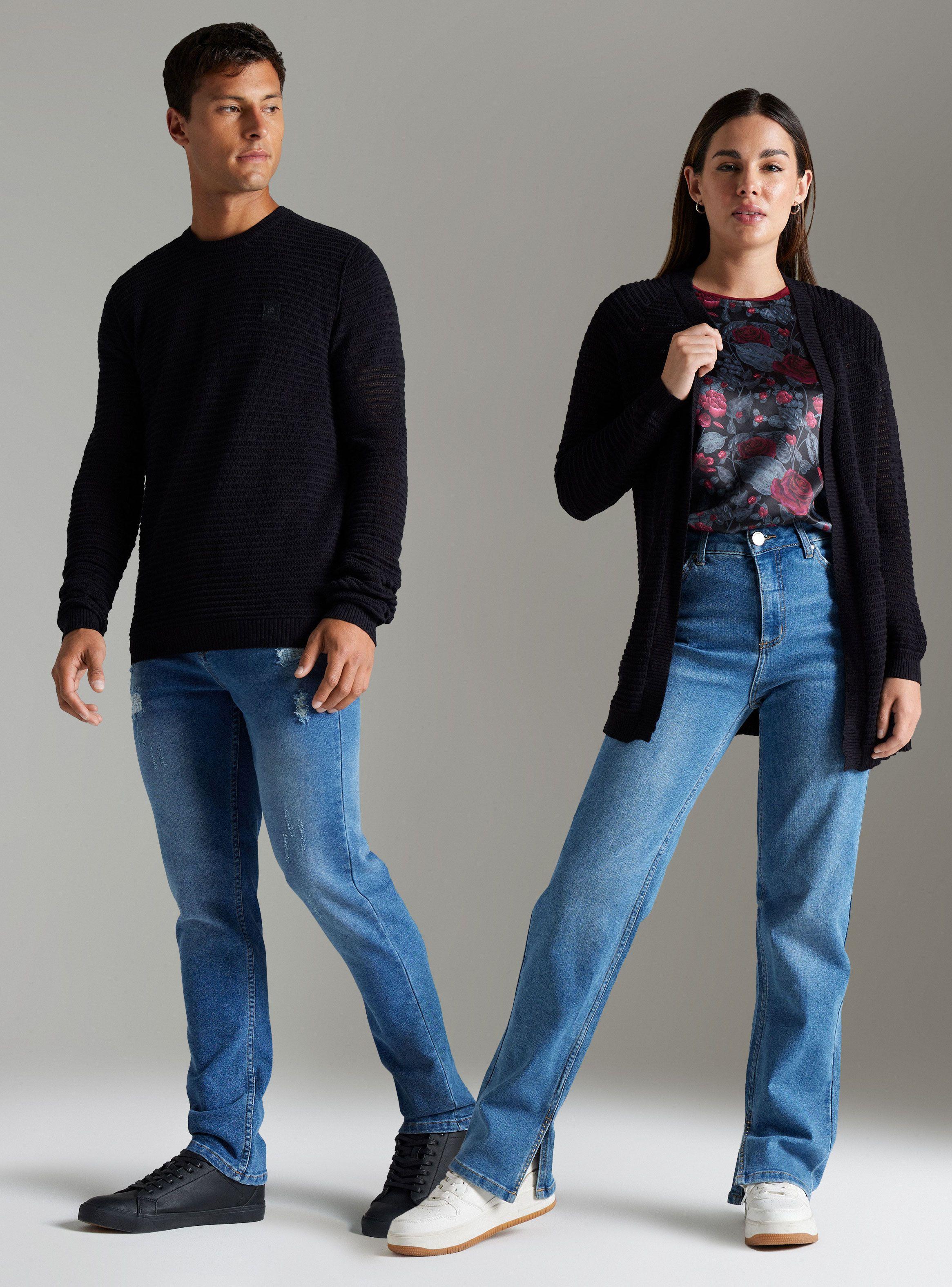 Jeans Craquelado Roturas Calce Relajado Couple-6