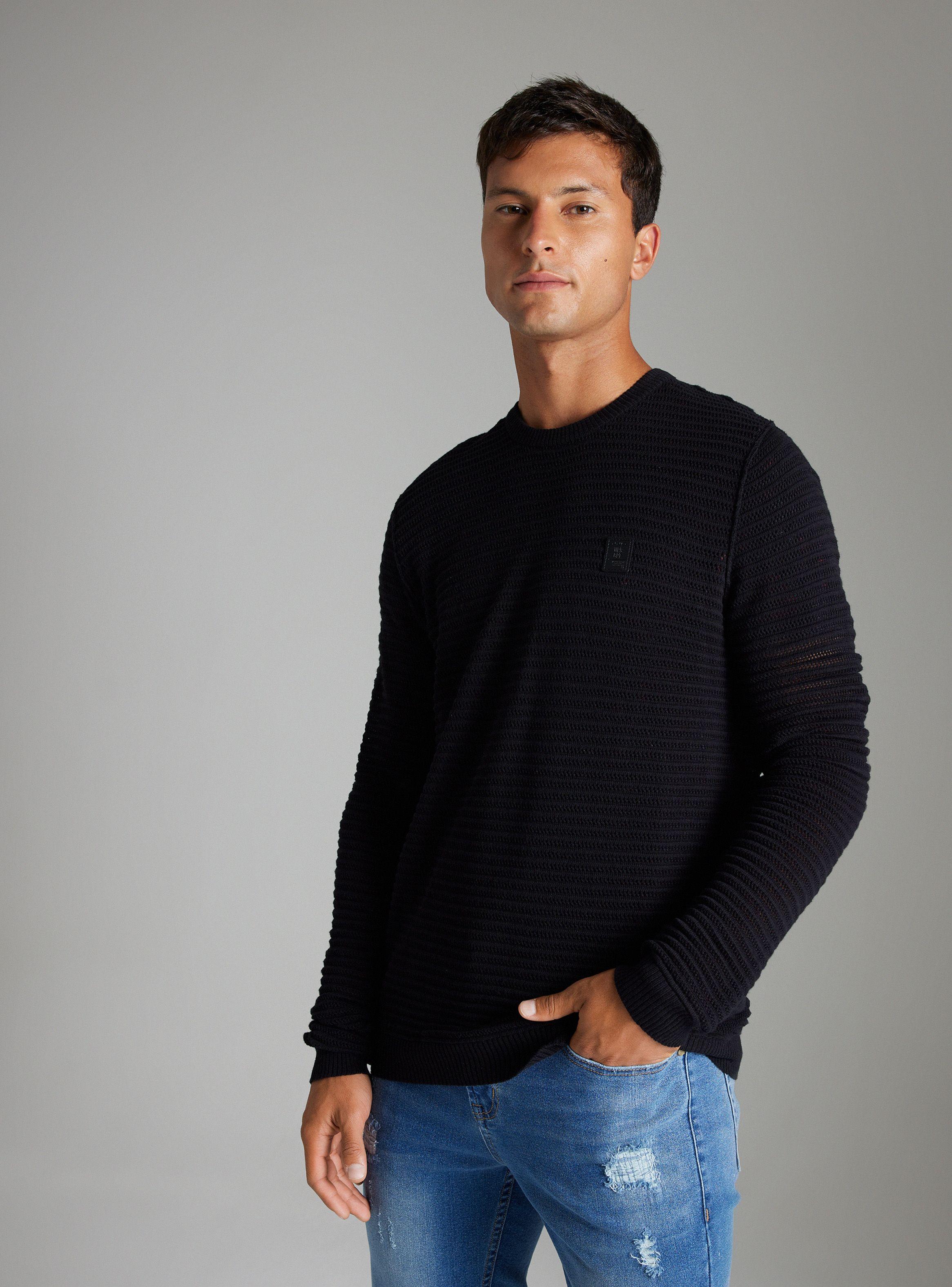 Sweater Tejido Textura Calada-1