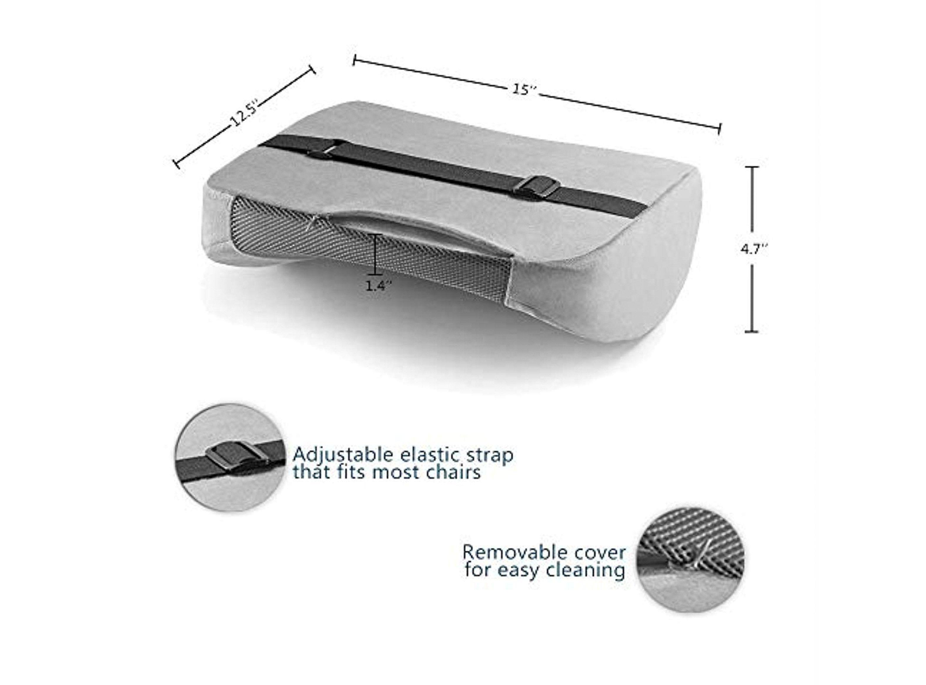 Almohada ComfiLife Ortopédica Respaldo Apoyo Lumbar Gris-1