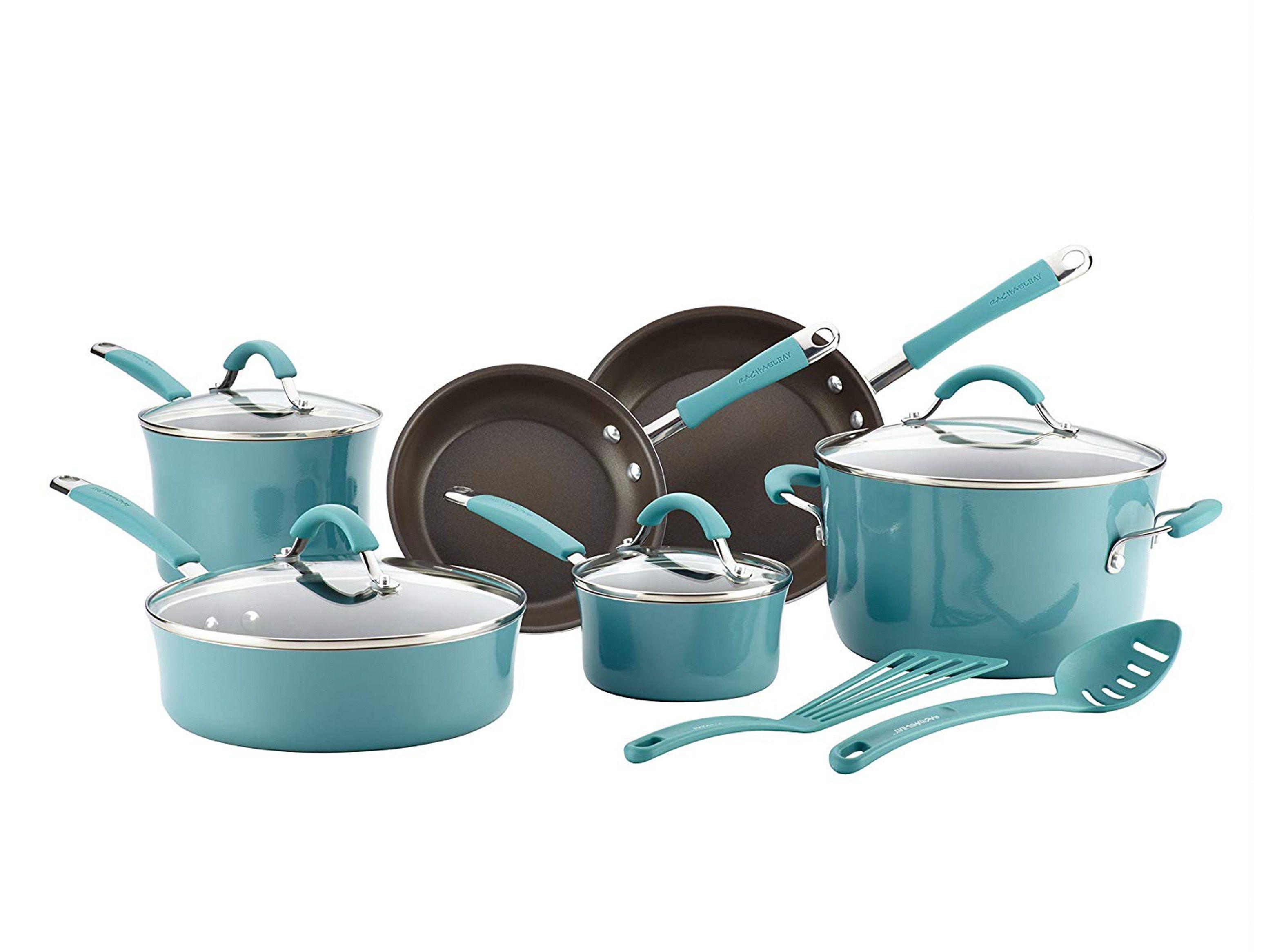 Batería de Cocina 12 Piezas Porcelana Azul-1