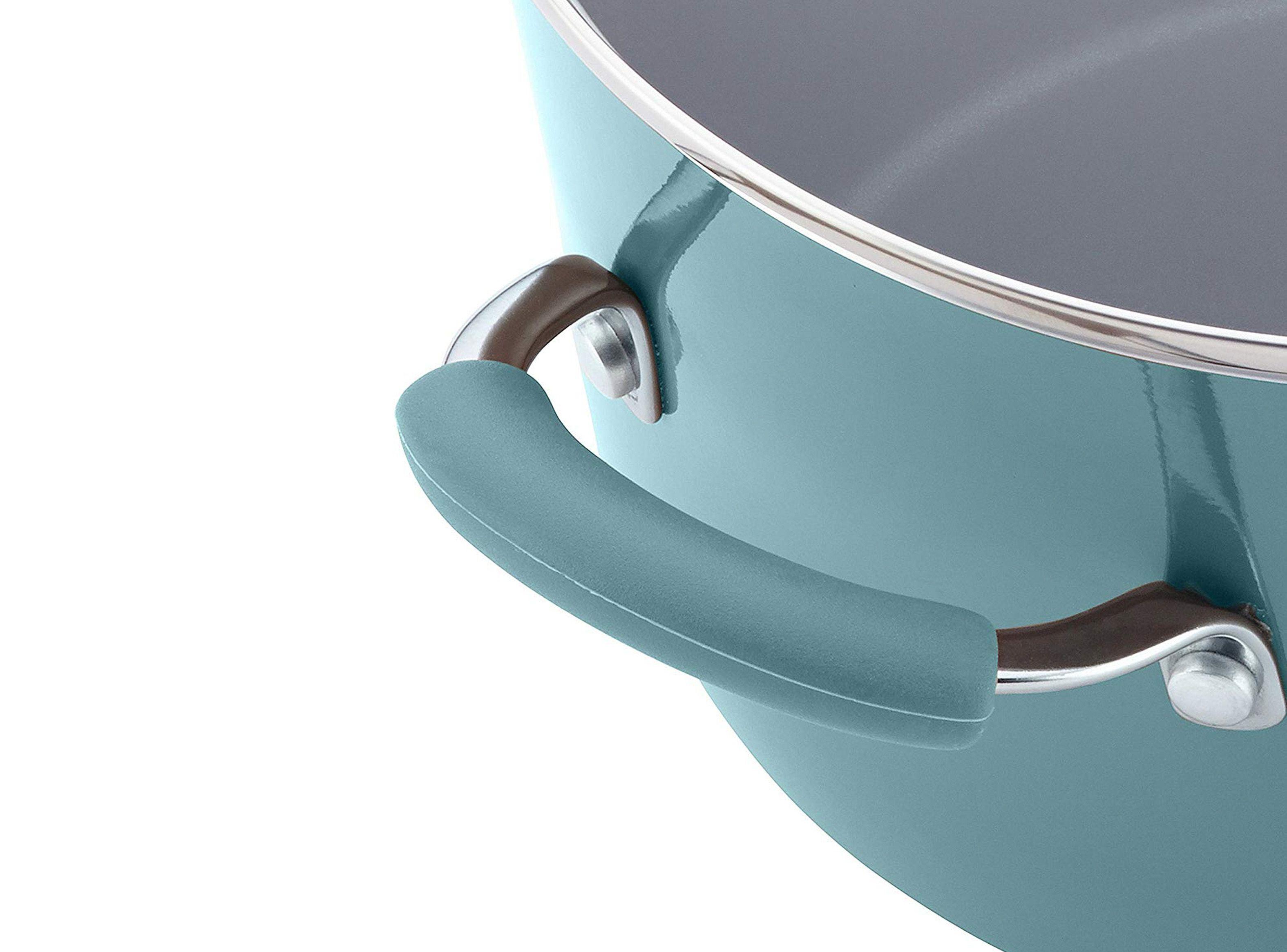 Batería de Cocina 12 Piezas Porcelana Azul-2