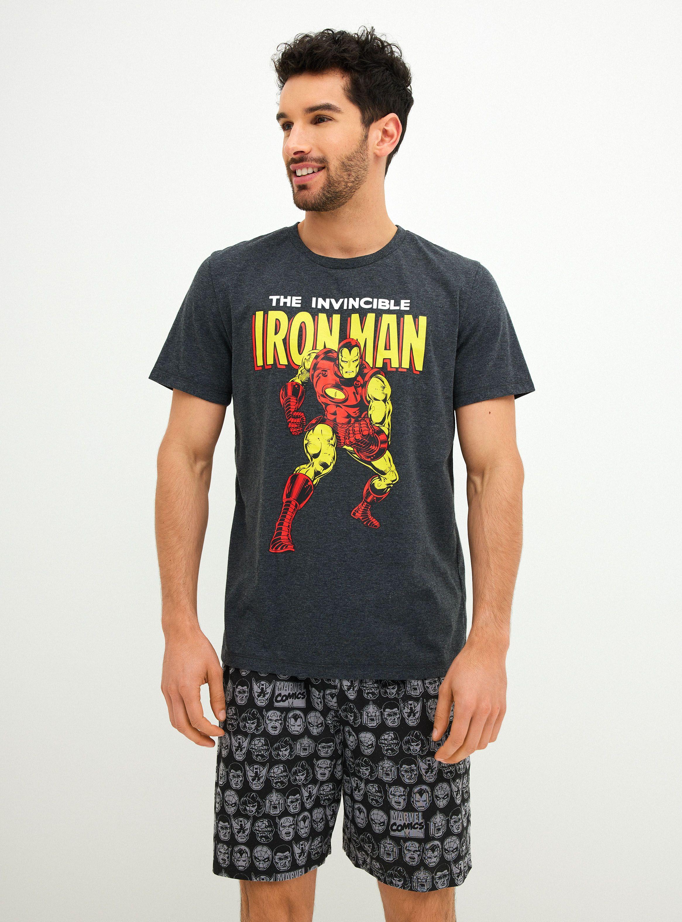 Pijama Estampado Iron Man Hombre-0