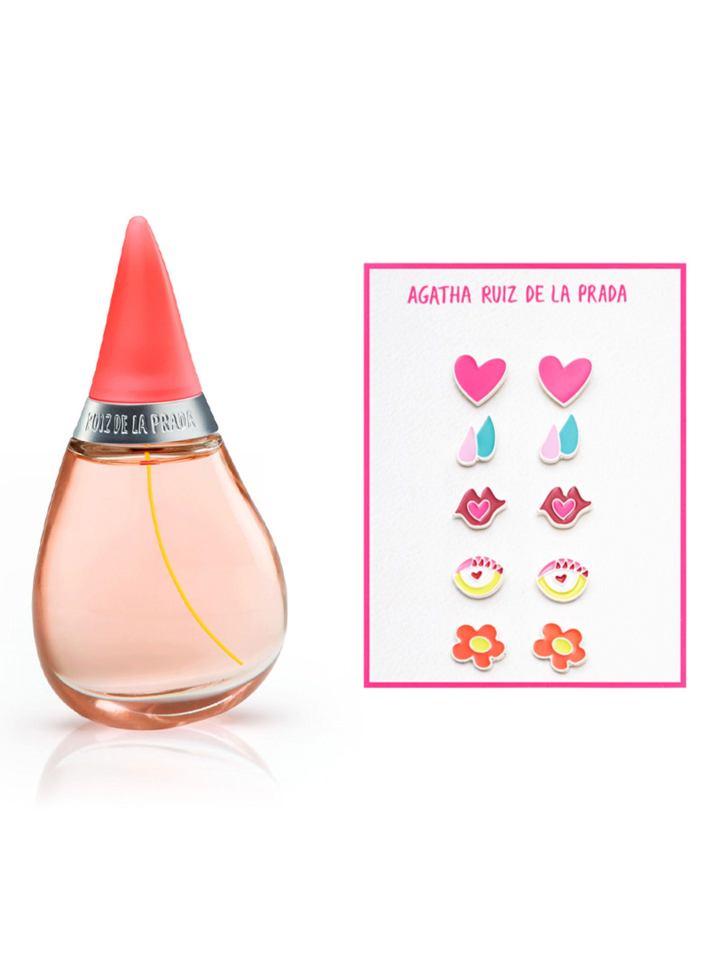 Set Perfume Gotas de Color EDT Mujer 100ml + Set de Aros Metálicos-0