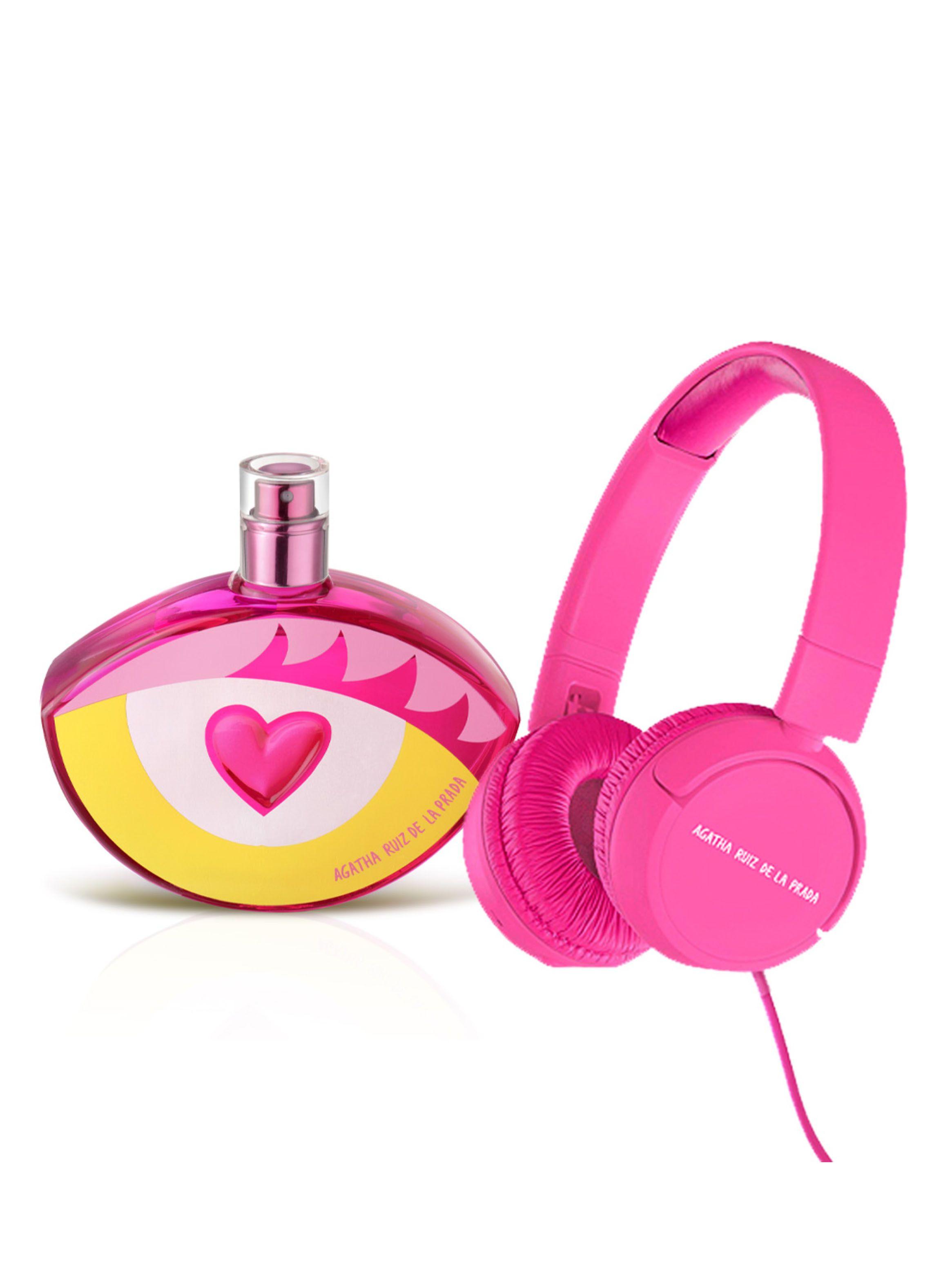 Set Perfume Look EDT Mujer 80 ml + Audífonos Rosados-0