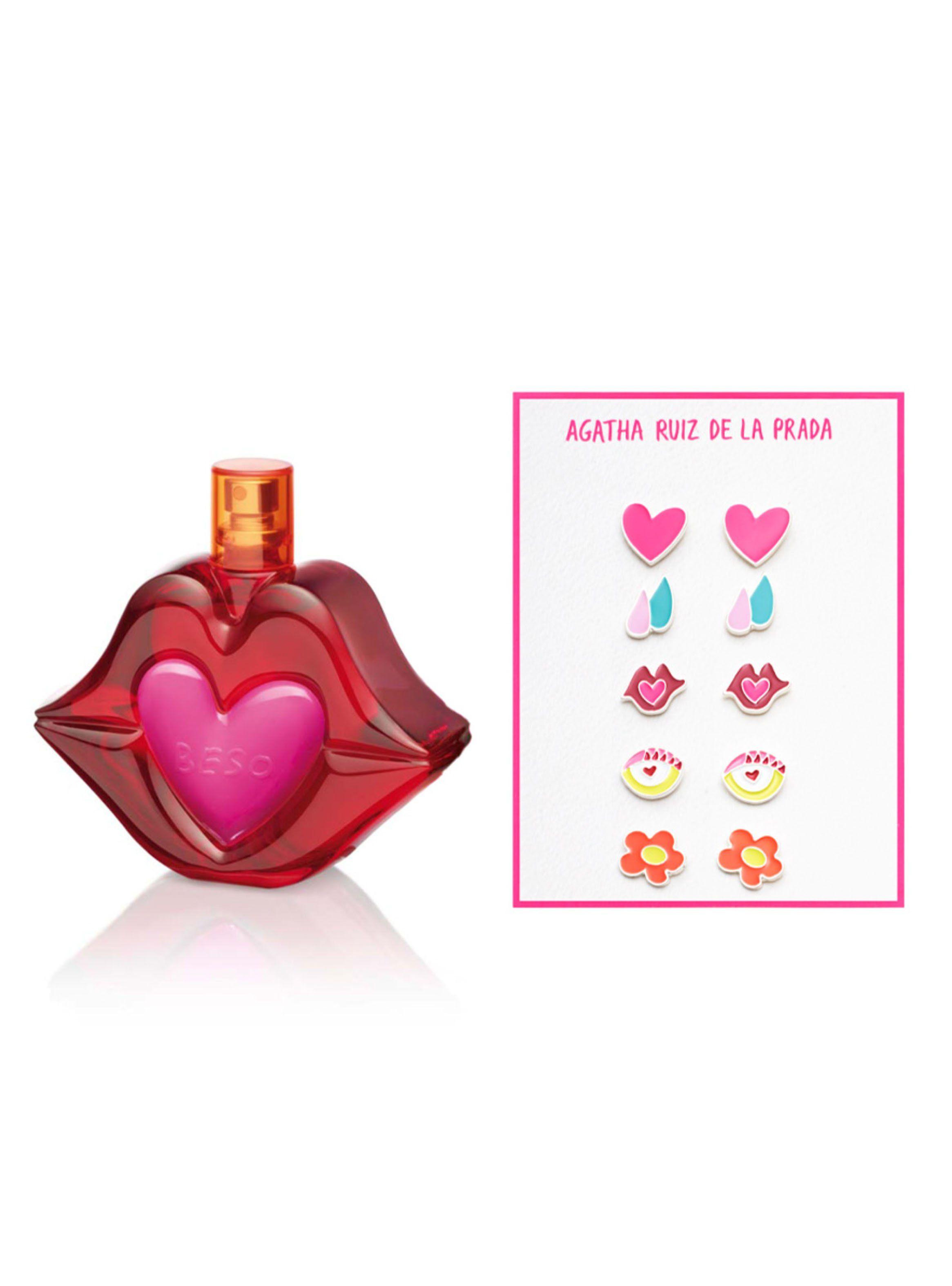 Set Perfume Beso EDT Mujer 100 ml + Set de Aros Metálicos-0