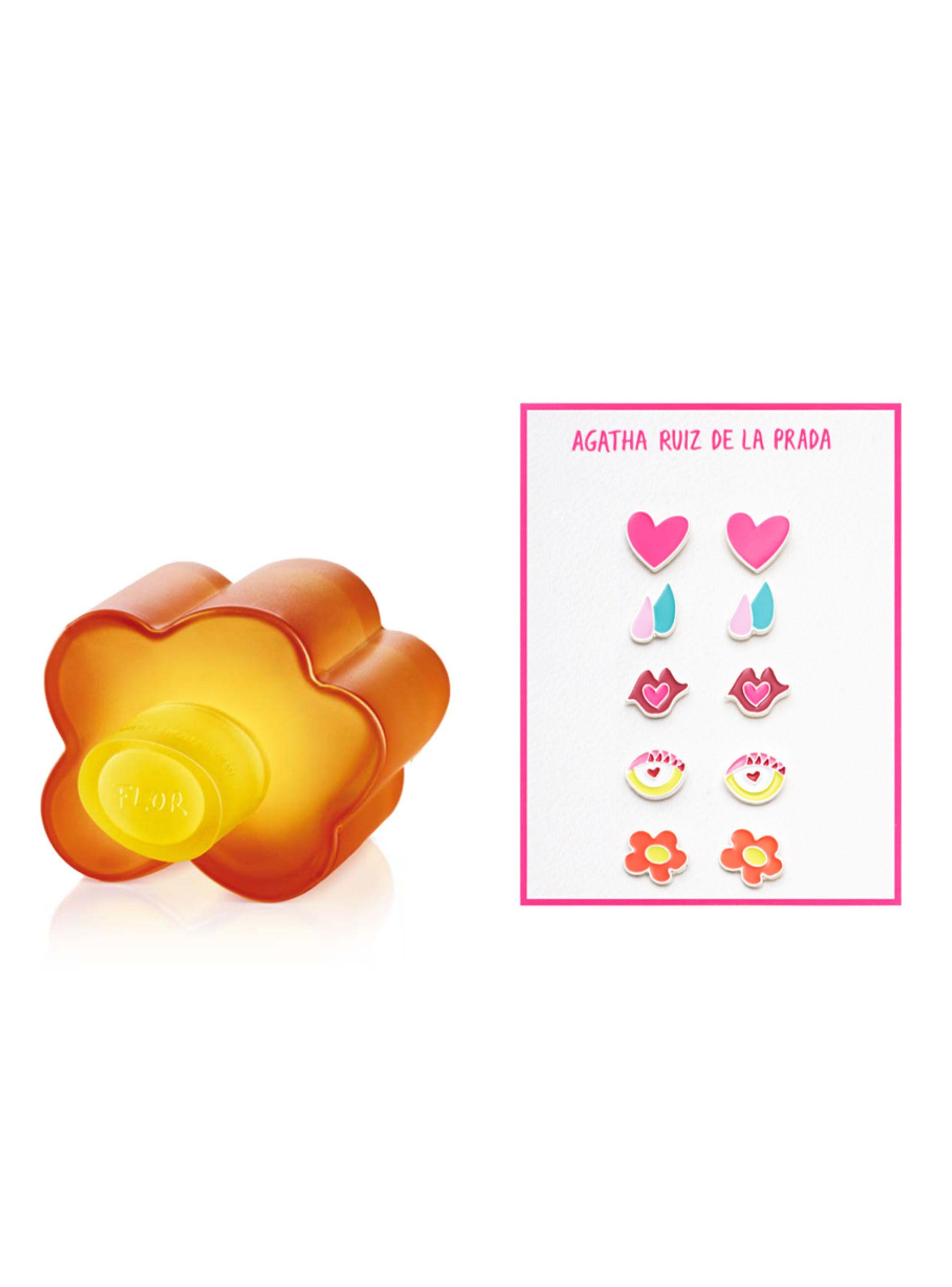 Set Perfume Flor EDT Mujer 100 ml + Set de Aros Metálicos-0