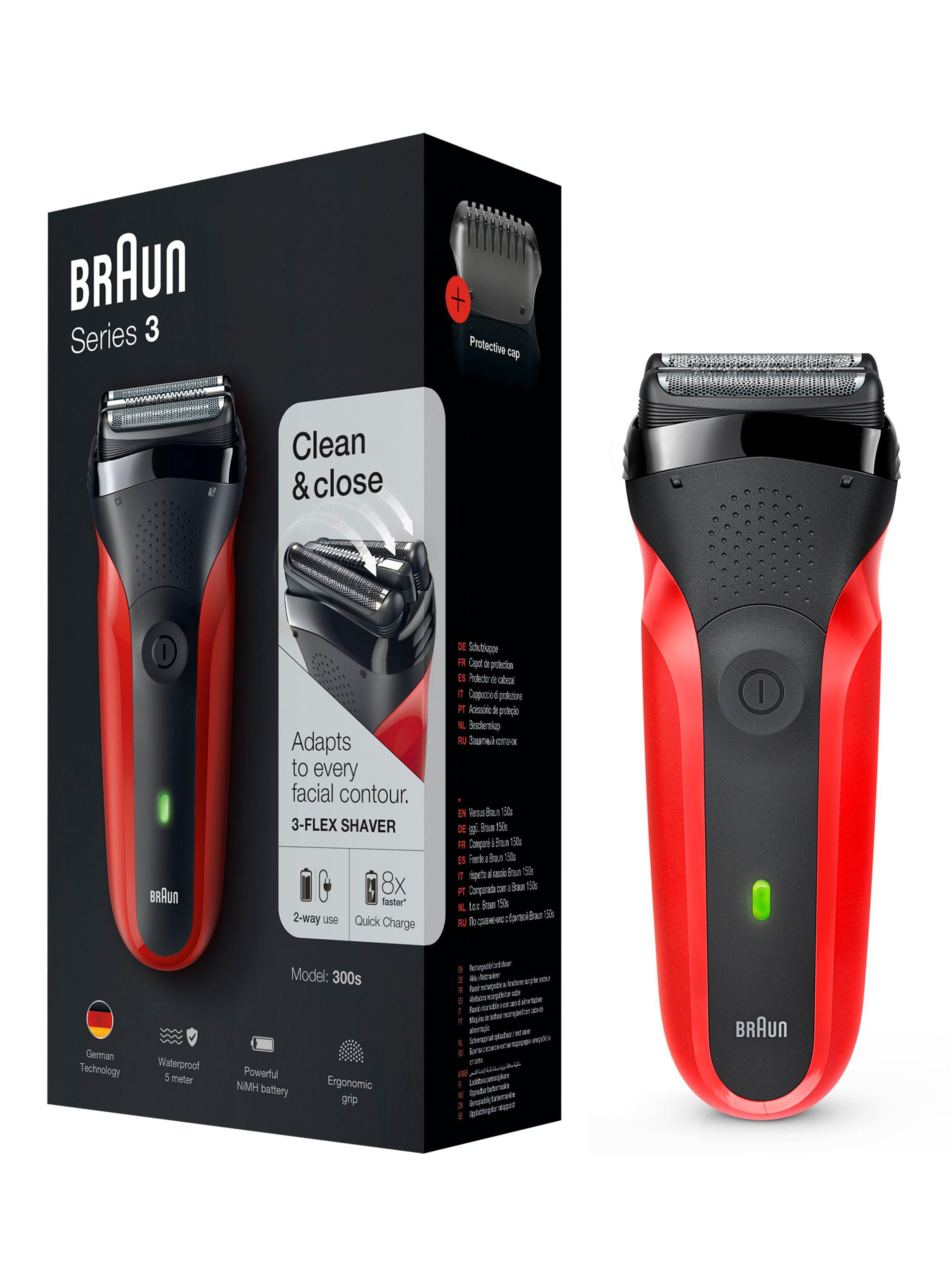 Afeitadora Eléctrica Series 3 300 con 3 Láminas Flexibles-1