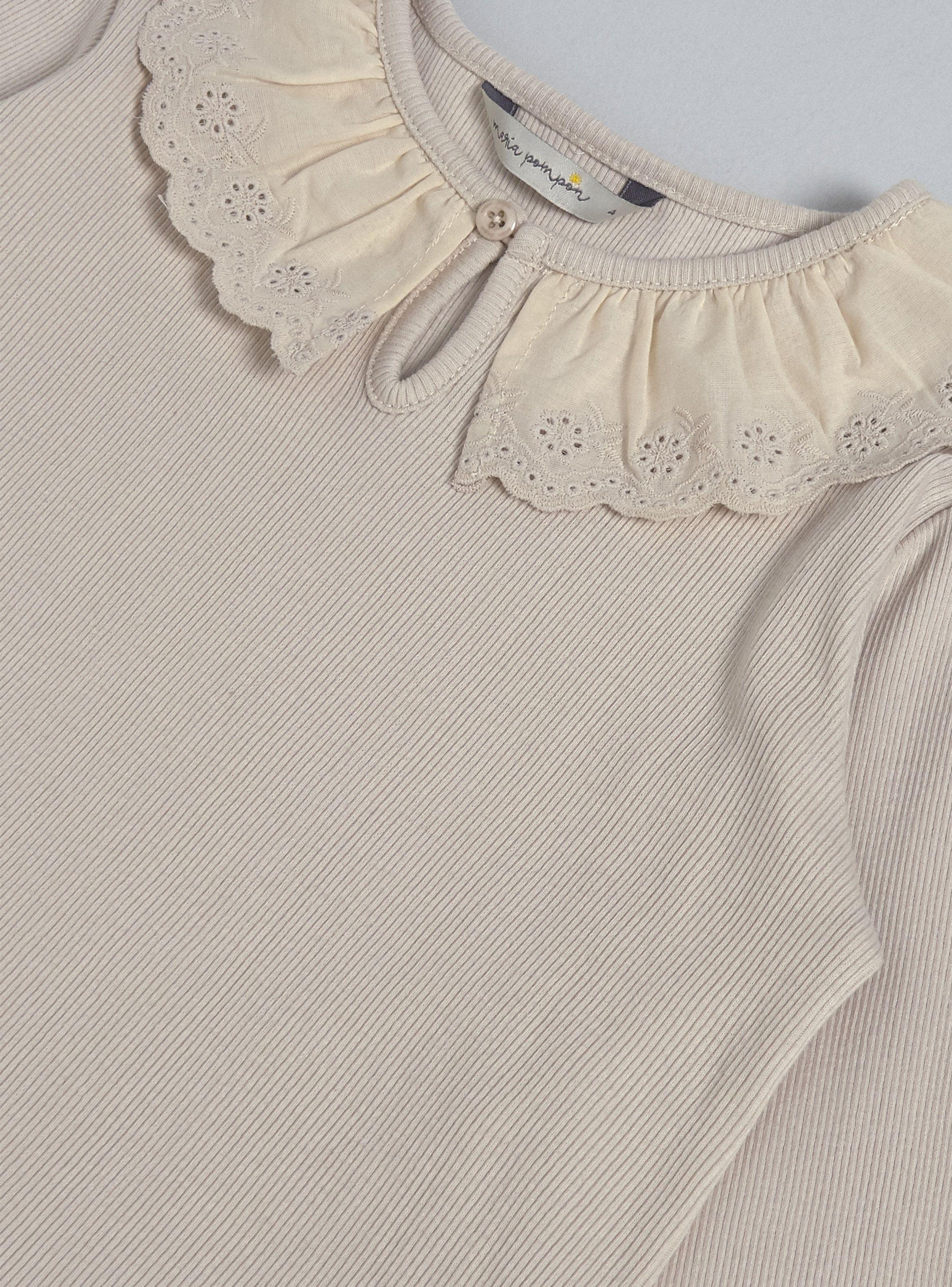 Polera Manga Larga con Broderie en Cuello-2