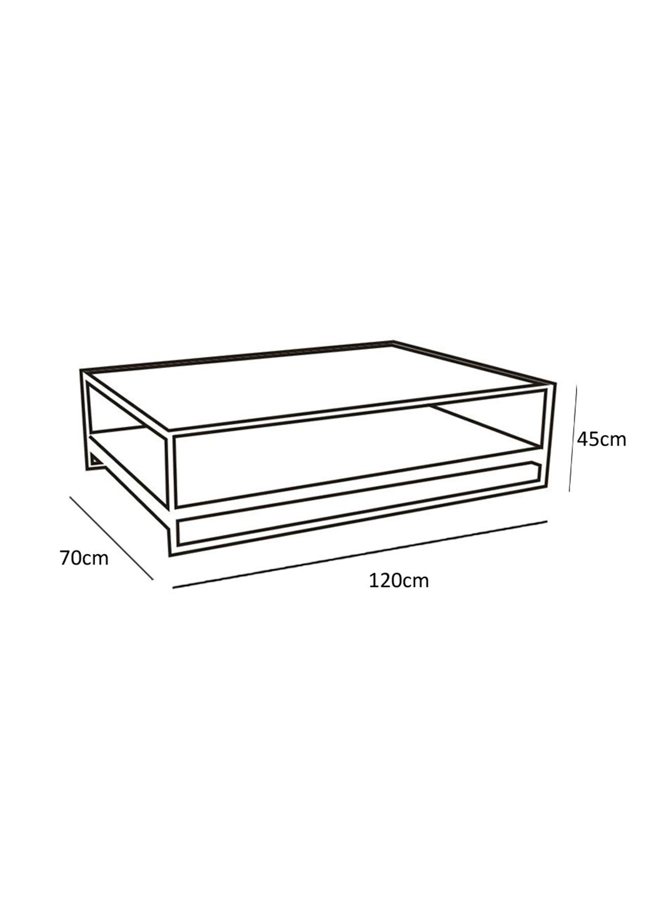 Mesa de Centro Saint Luke Dorado 70x120 cm-2