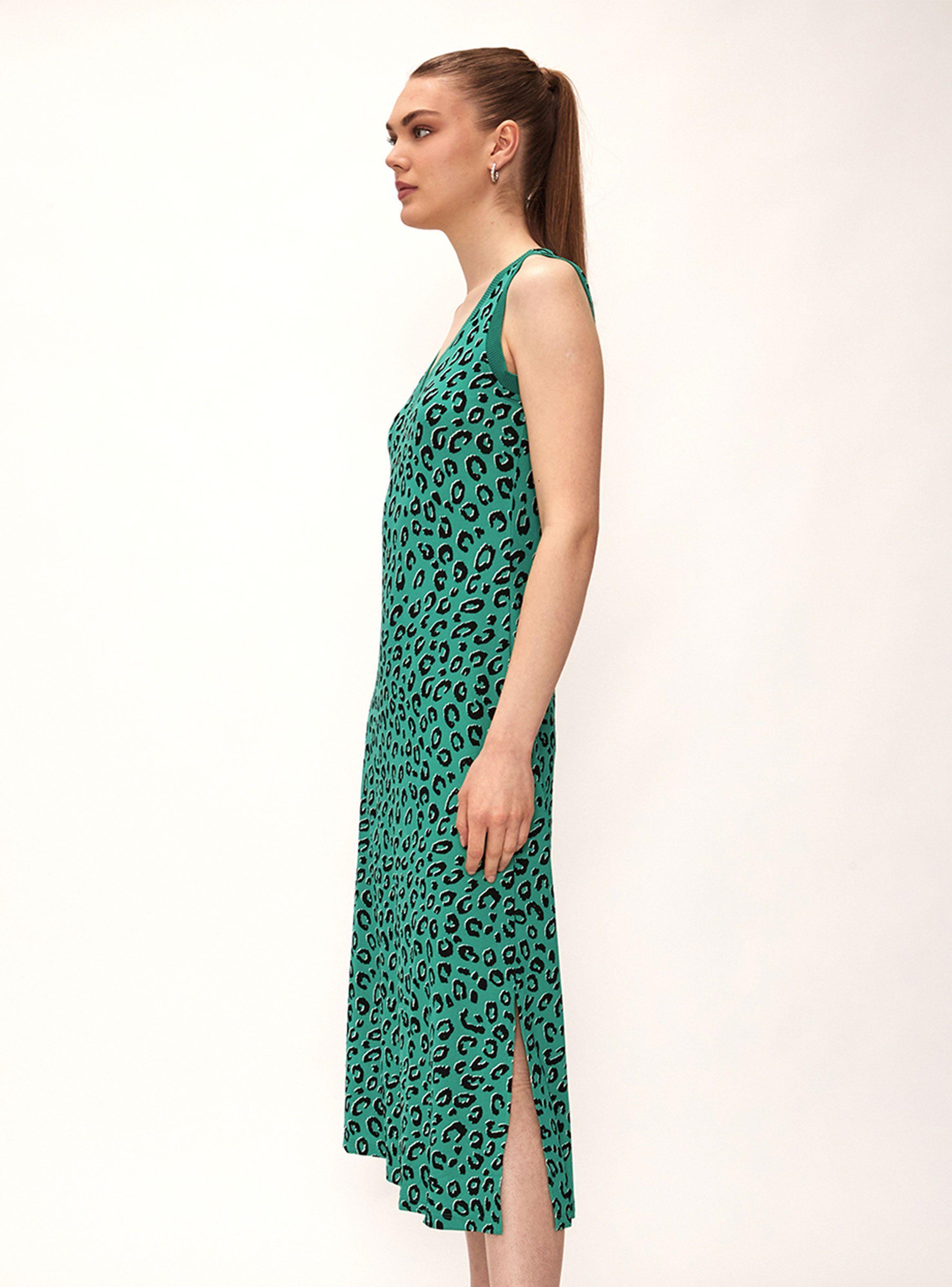 Vestido Largo Estampado Cuello en V-2