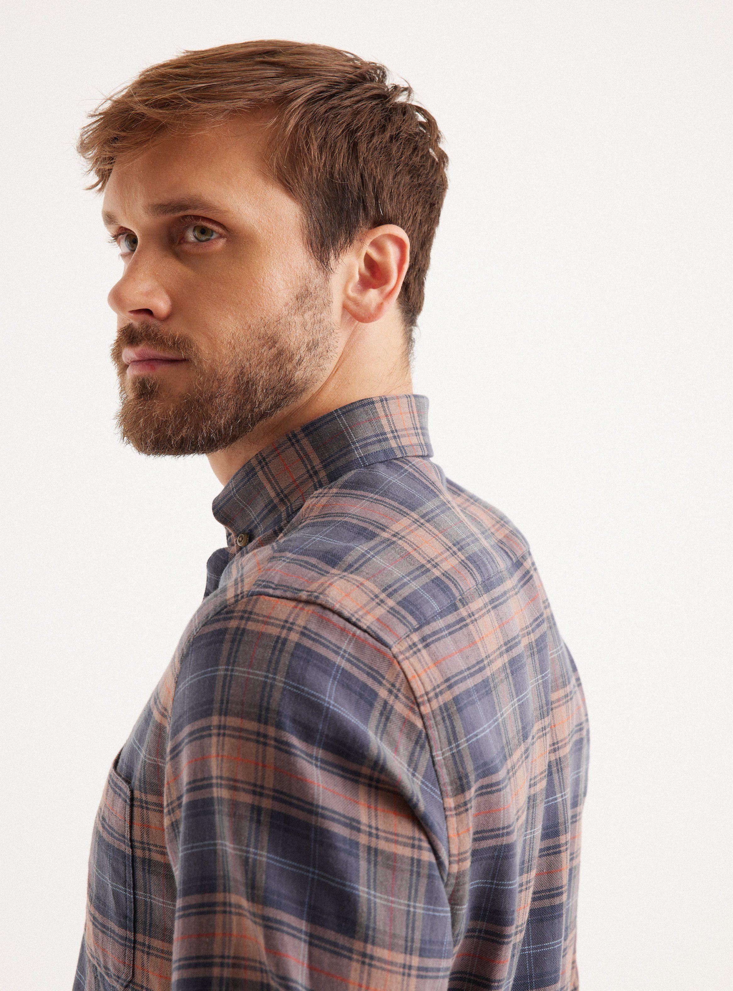 Camisa de Vestir Lino Check-3