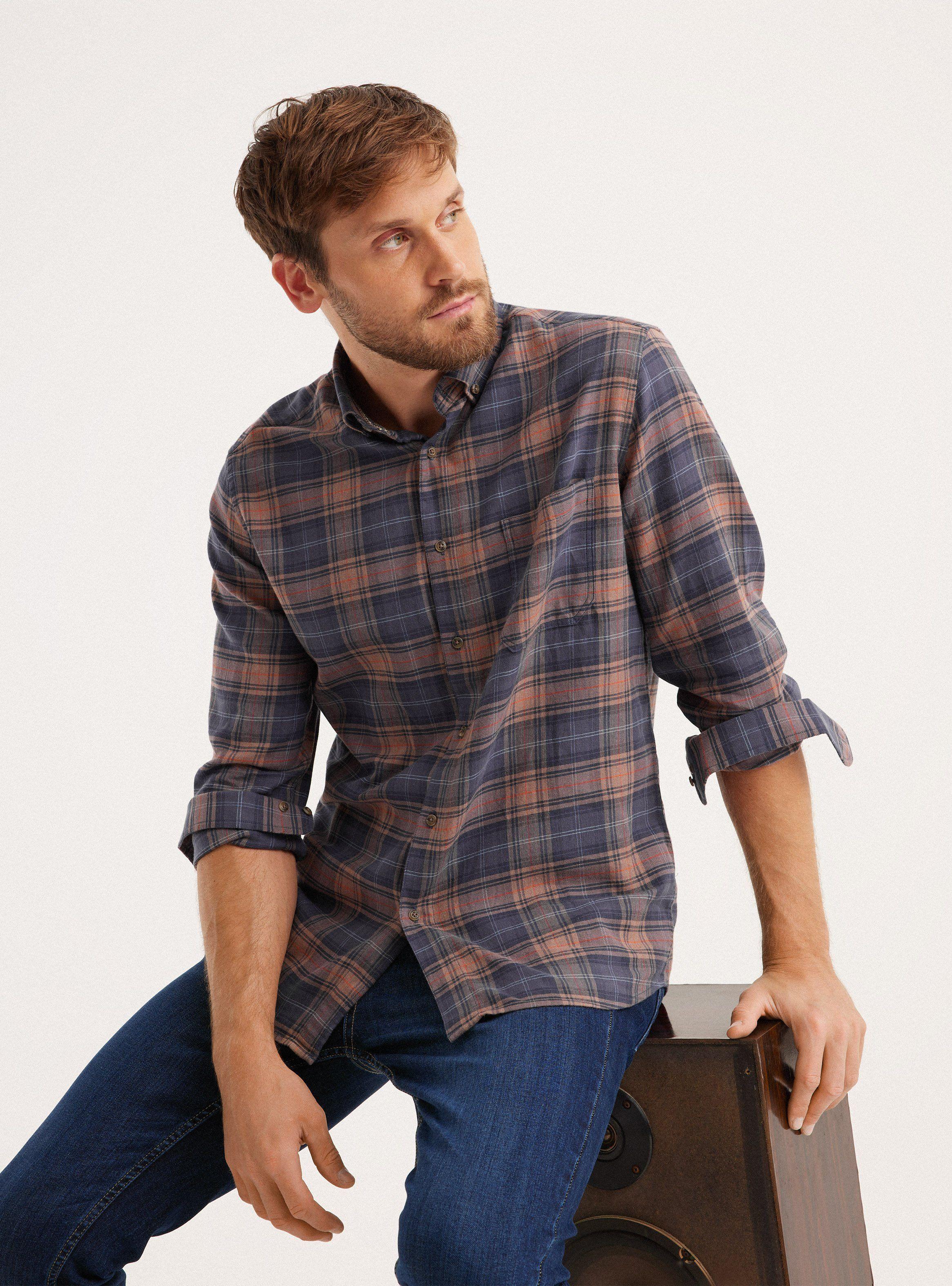 Camisa de Vestir Lino Check-0