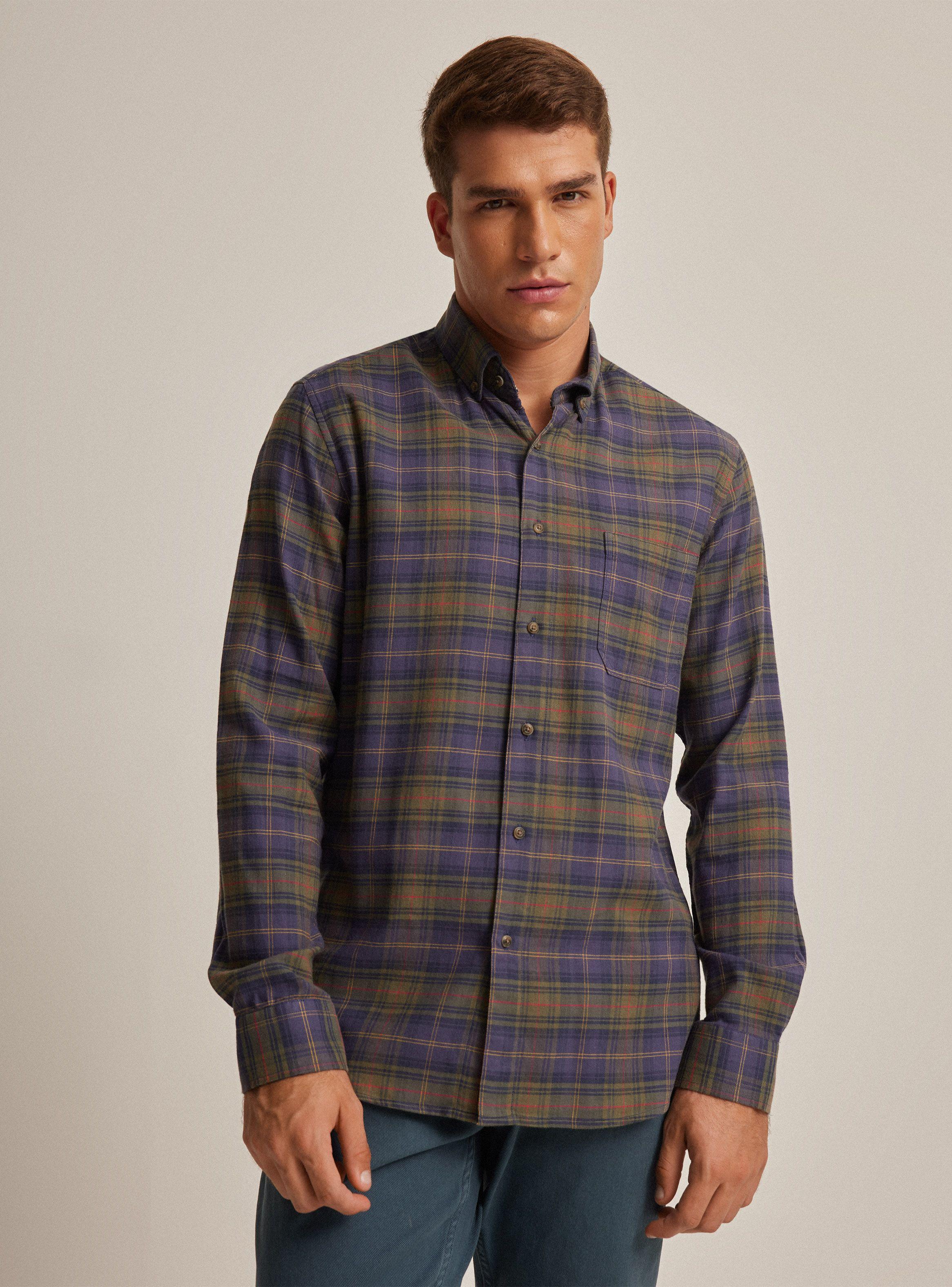 Camisa de Vestir Lino Check-0