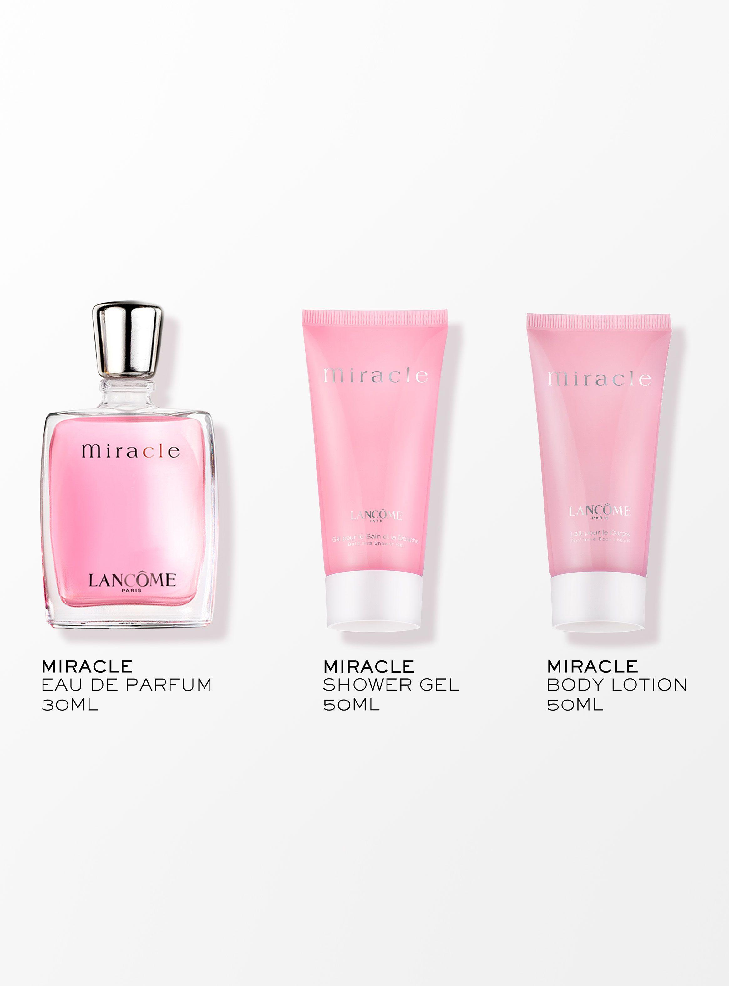 Set Perfume  Lancôme Miracle EDP Mujer 30ml + Loción Corporal 50ml + Gel de Ducha 50ml-2