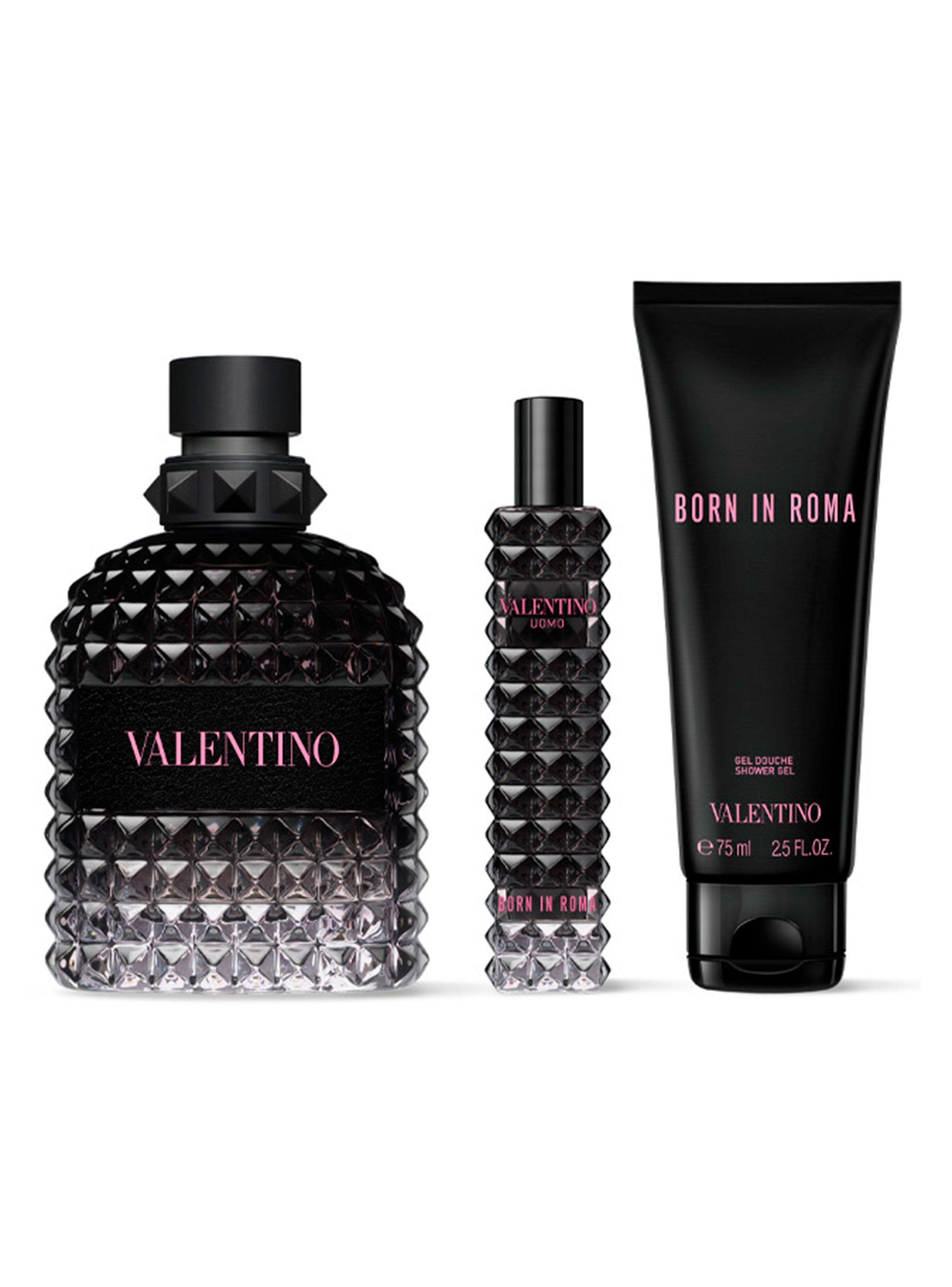 Perfume Valentino Born in Roma Uomo EDT Hombre 100 ml + EDT 15 ml + Shower Gel 75 ml-1