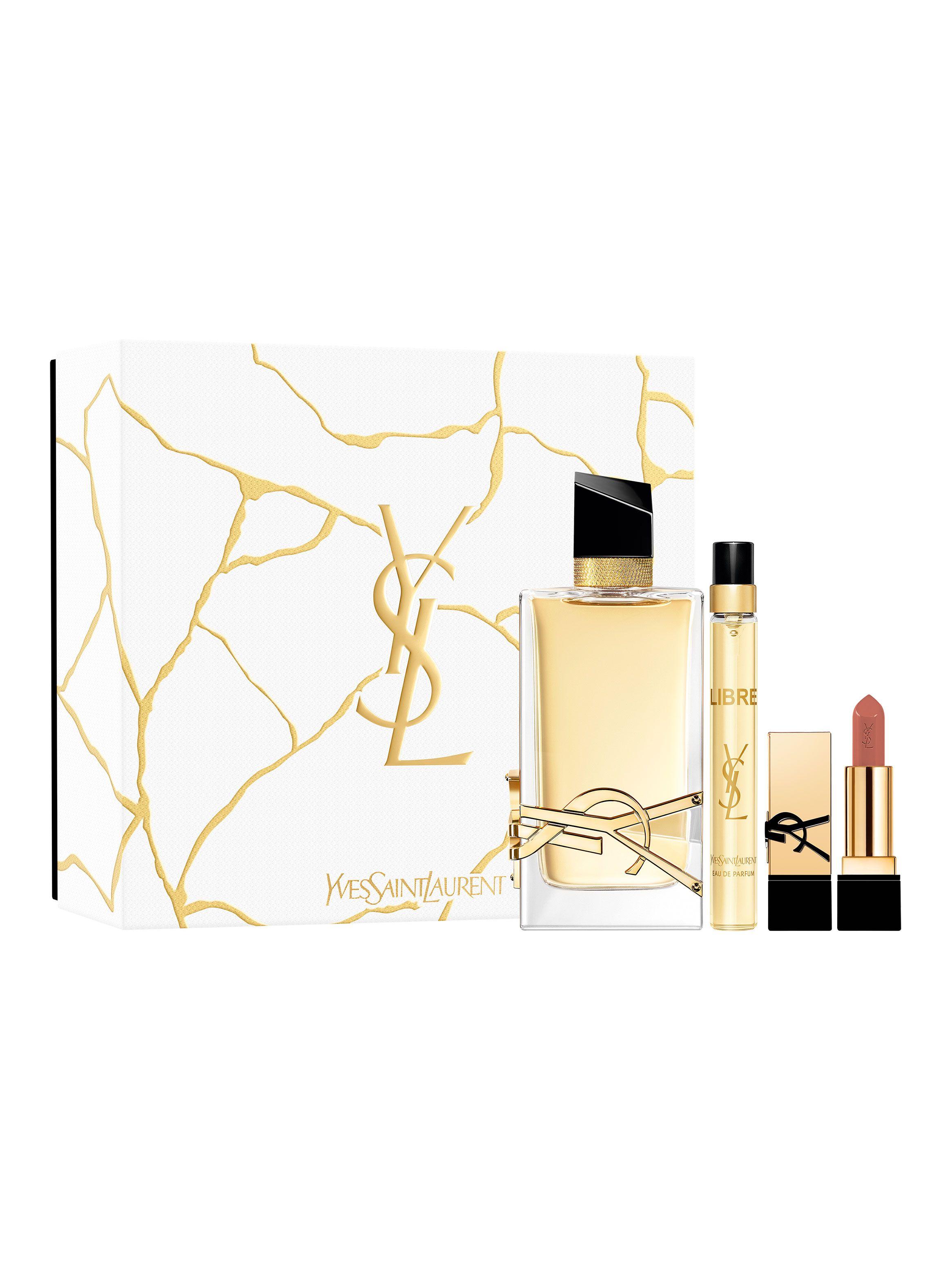 Set Perfume Libre EDP Mujer 90 ml + 10 ml + Mini Rouge pur Couture Yves Saint Laurent-0