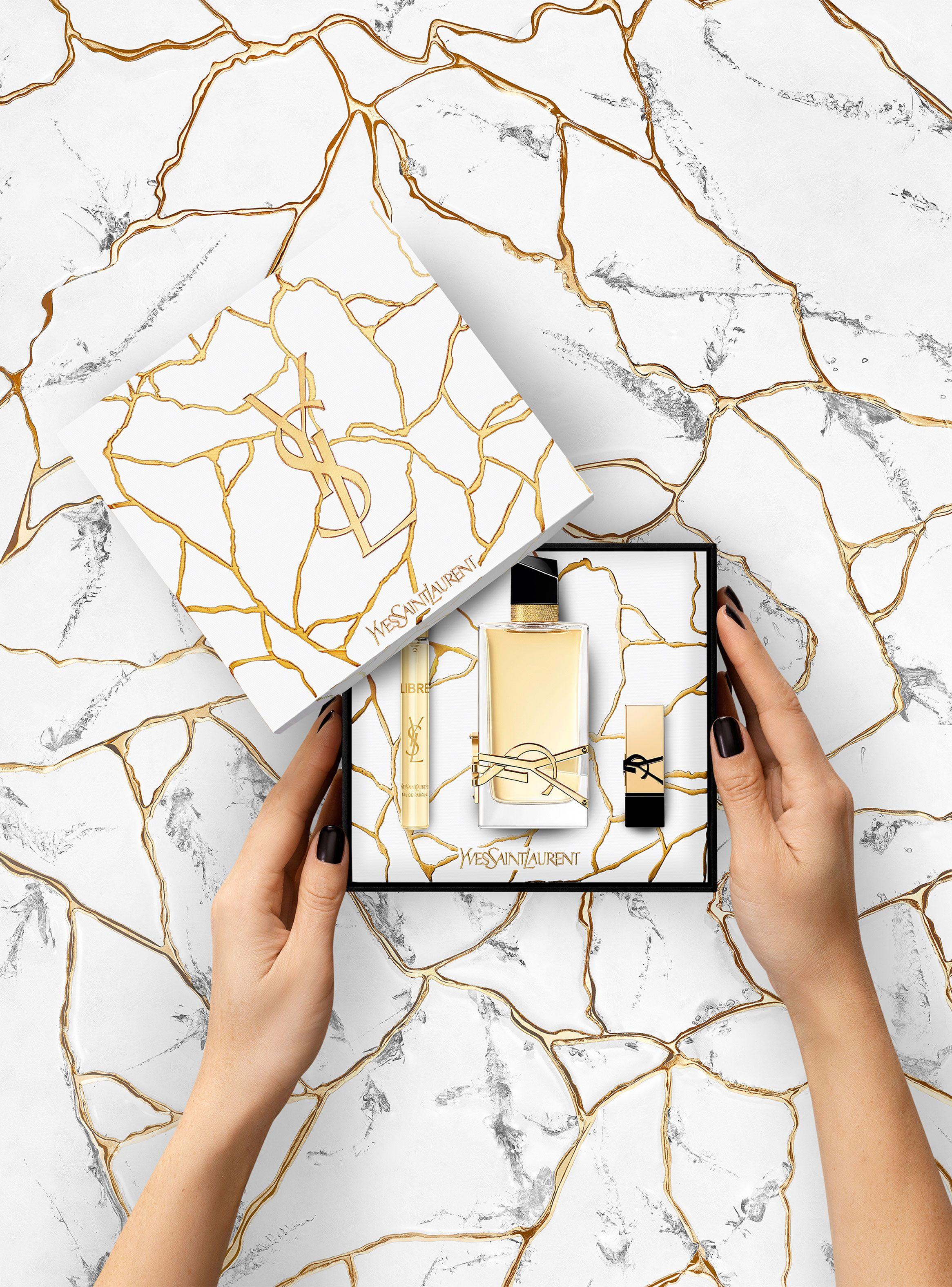 Set Perfume Libre EDP Mujer 90 ml + 10 ml + Mini Rouge pur Couture Yves Saint Laurent-2